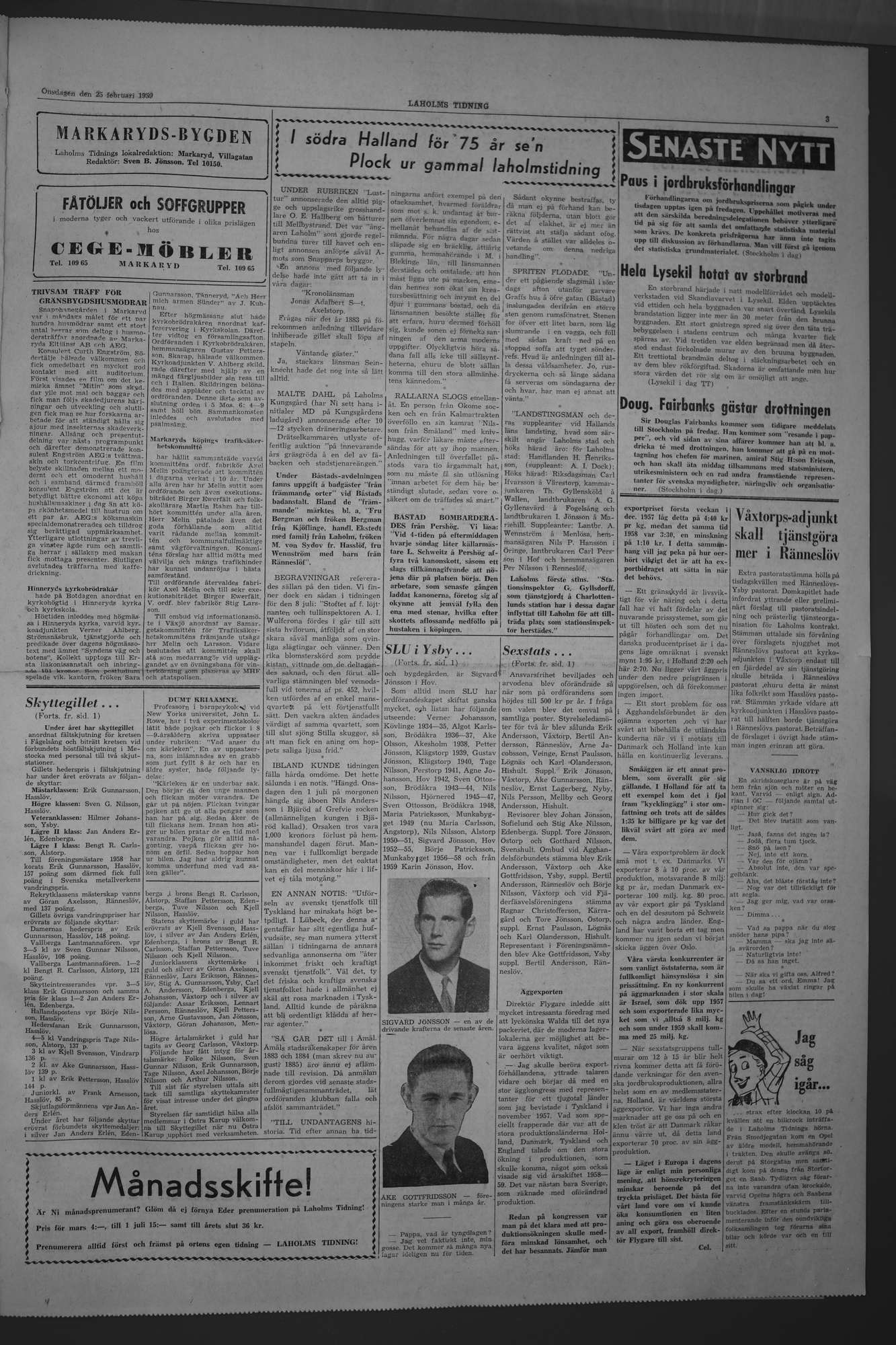 Laholms Tidning Onsdag 25 februari 1959, sida 3