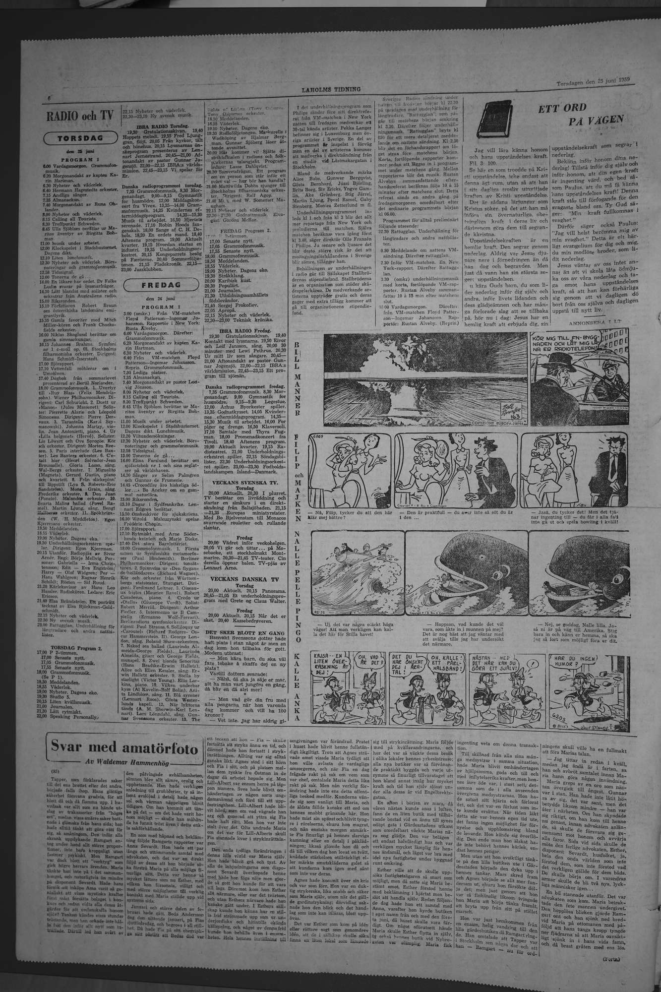 Laholms Tidning Torsdag 25 juni 1959, sida 6
