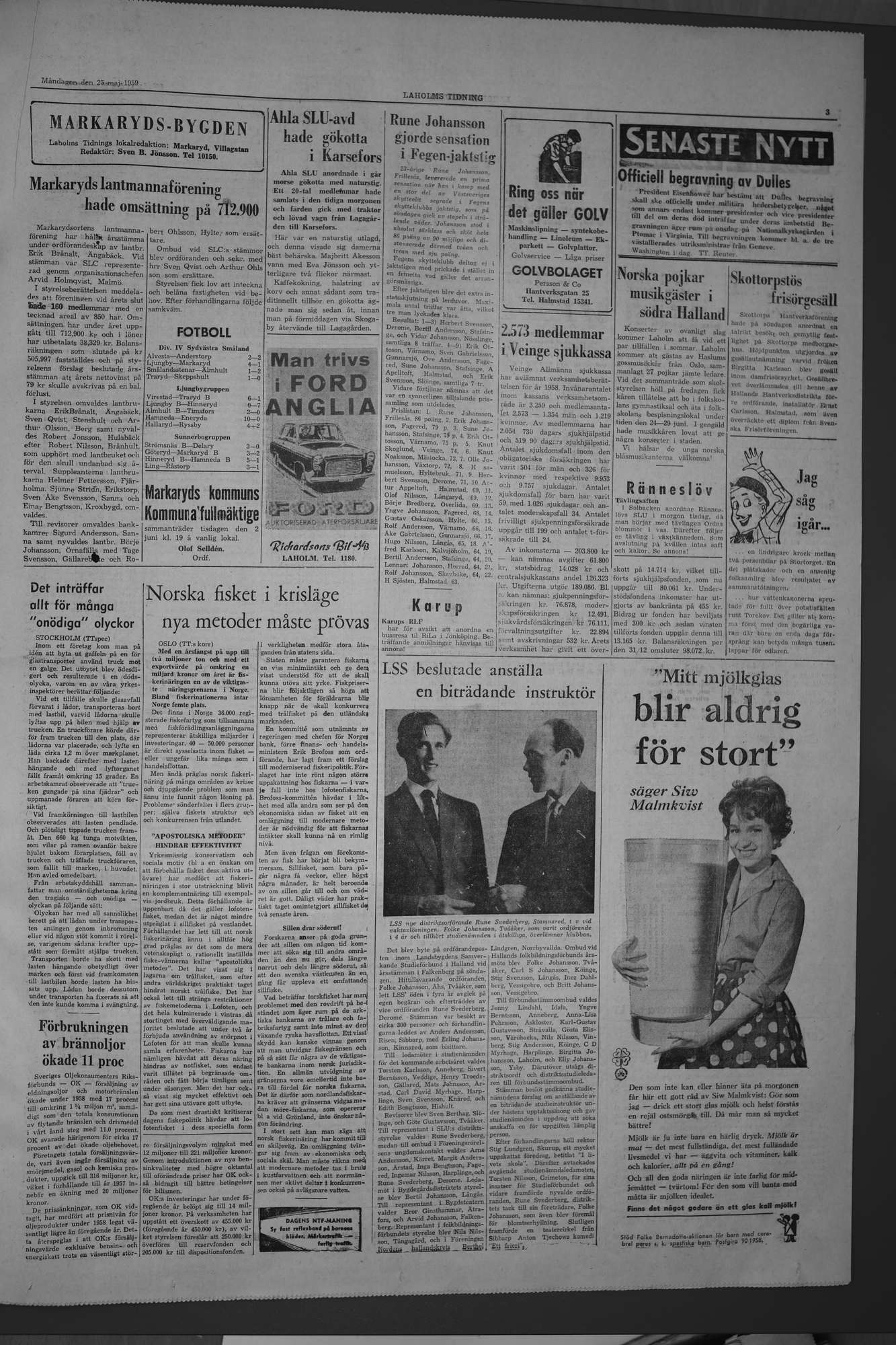 Laholms Tidning Måndag 25 maj 1959, sida 3