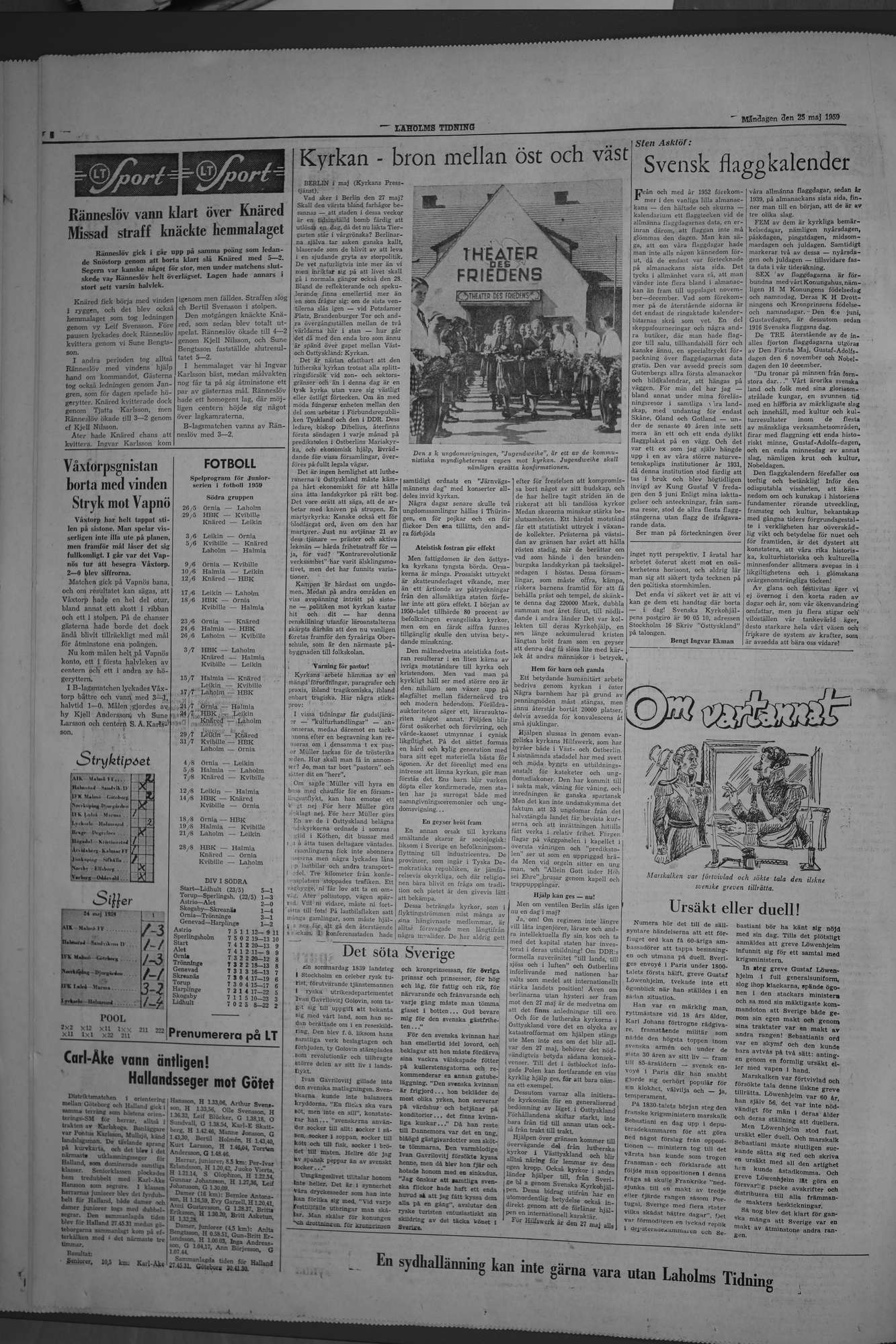 Laholms Tidning Måndag 25 maj 1959, sida 4