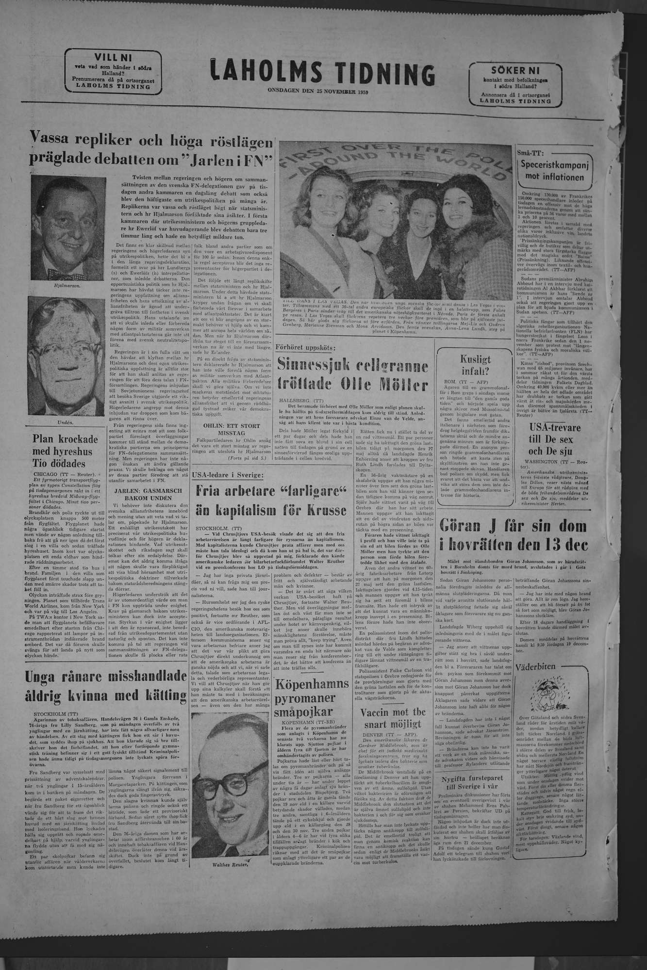 Laholms Tidning Onsdag 25 november 1959, sida 8