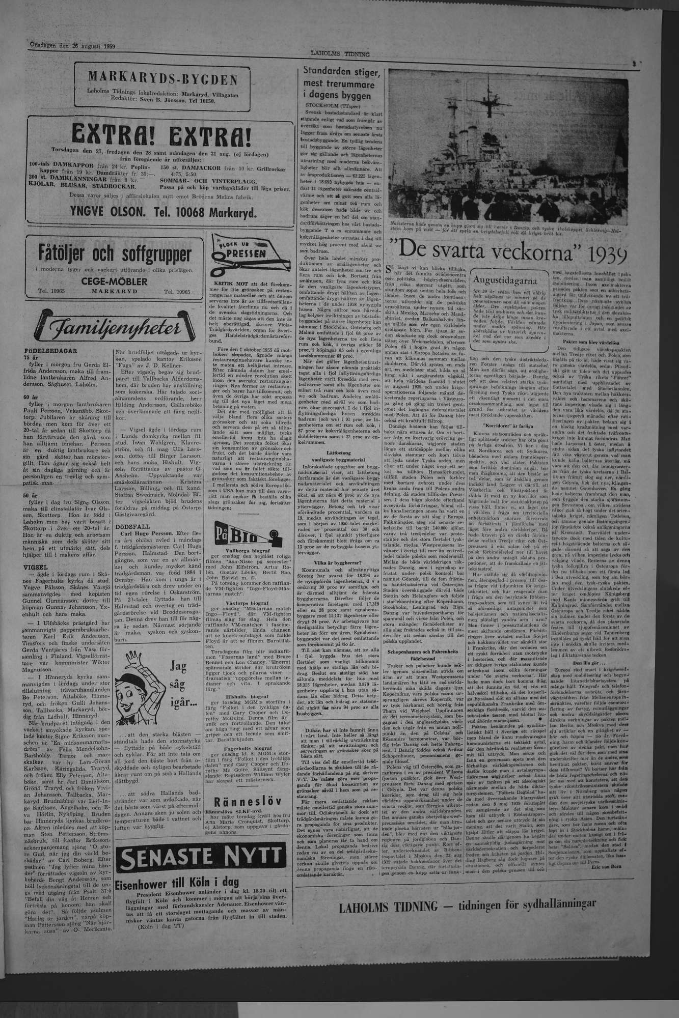 Laholms Tidning Onsdag 26 augusti 1959, sida 3