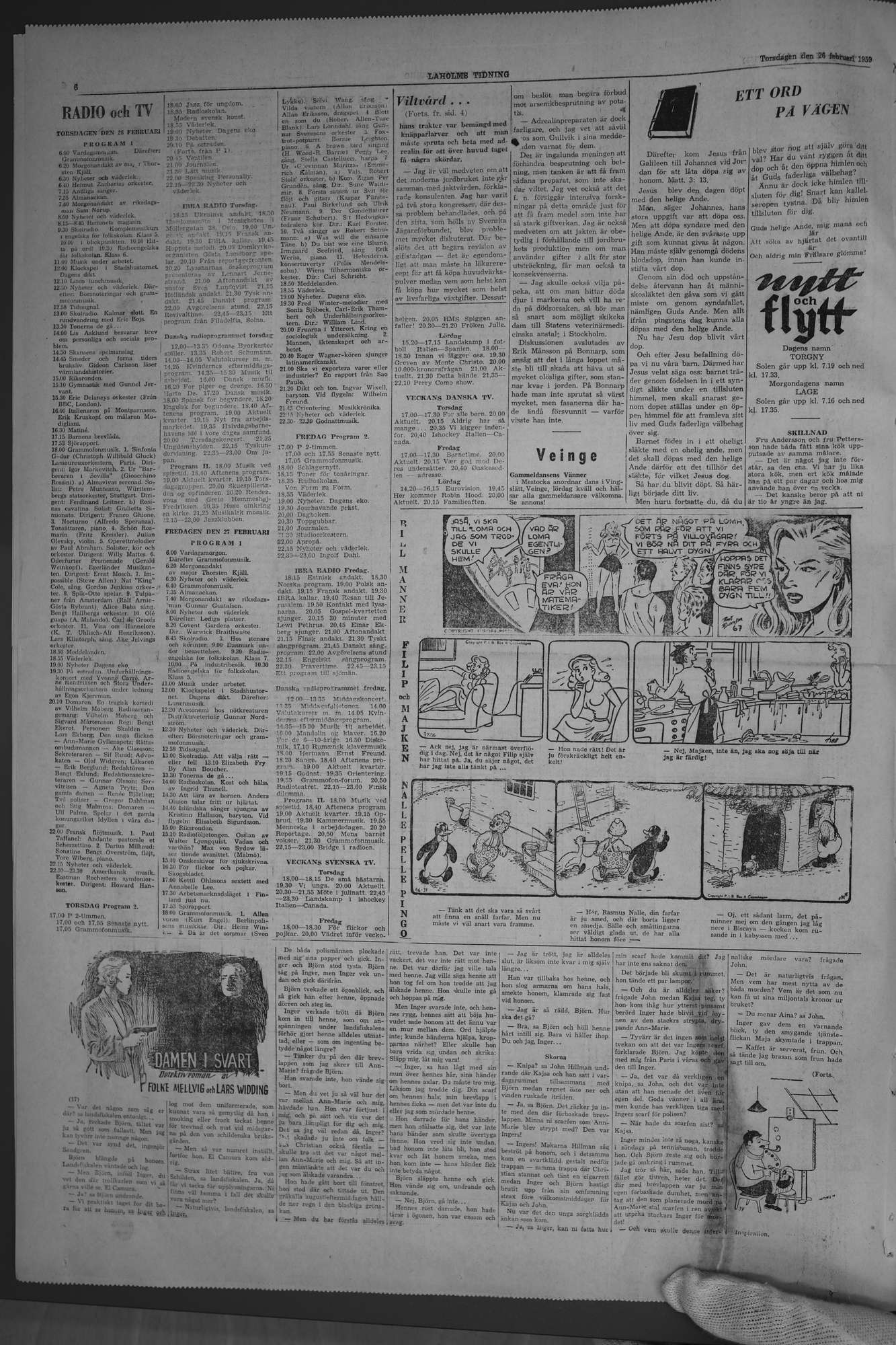 Laholms Tidning Torsdag 26 februari 1959, sida 6