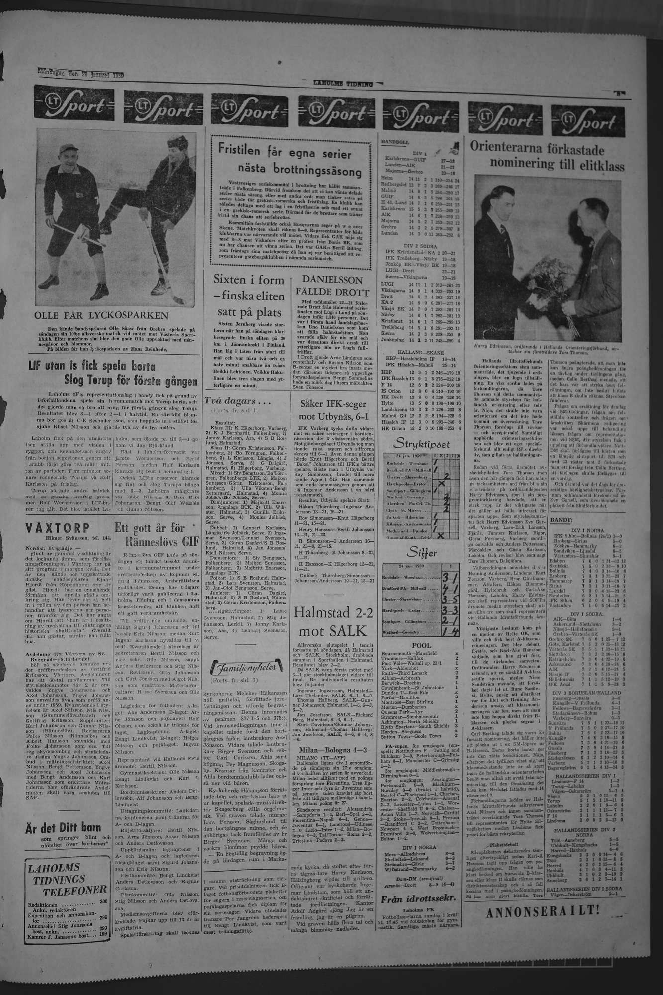 Laholms Tidning Måndag 26 januari 1959, sida 5