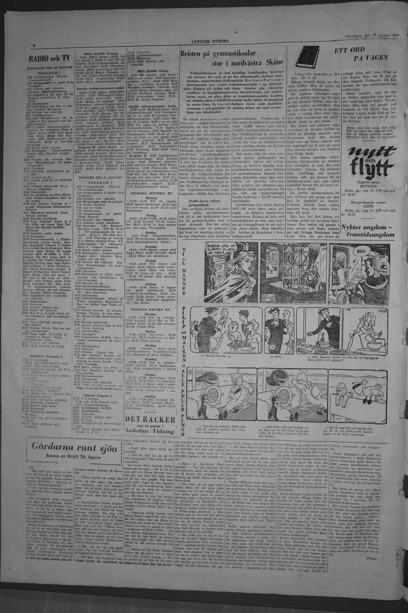 Laholms Tidning Måndag 26 januari 1959, sida 6