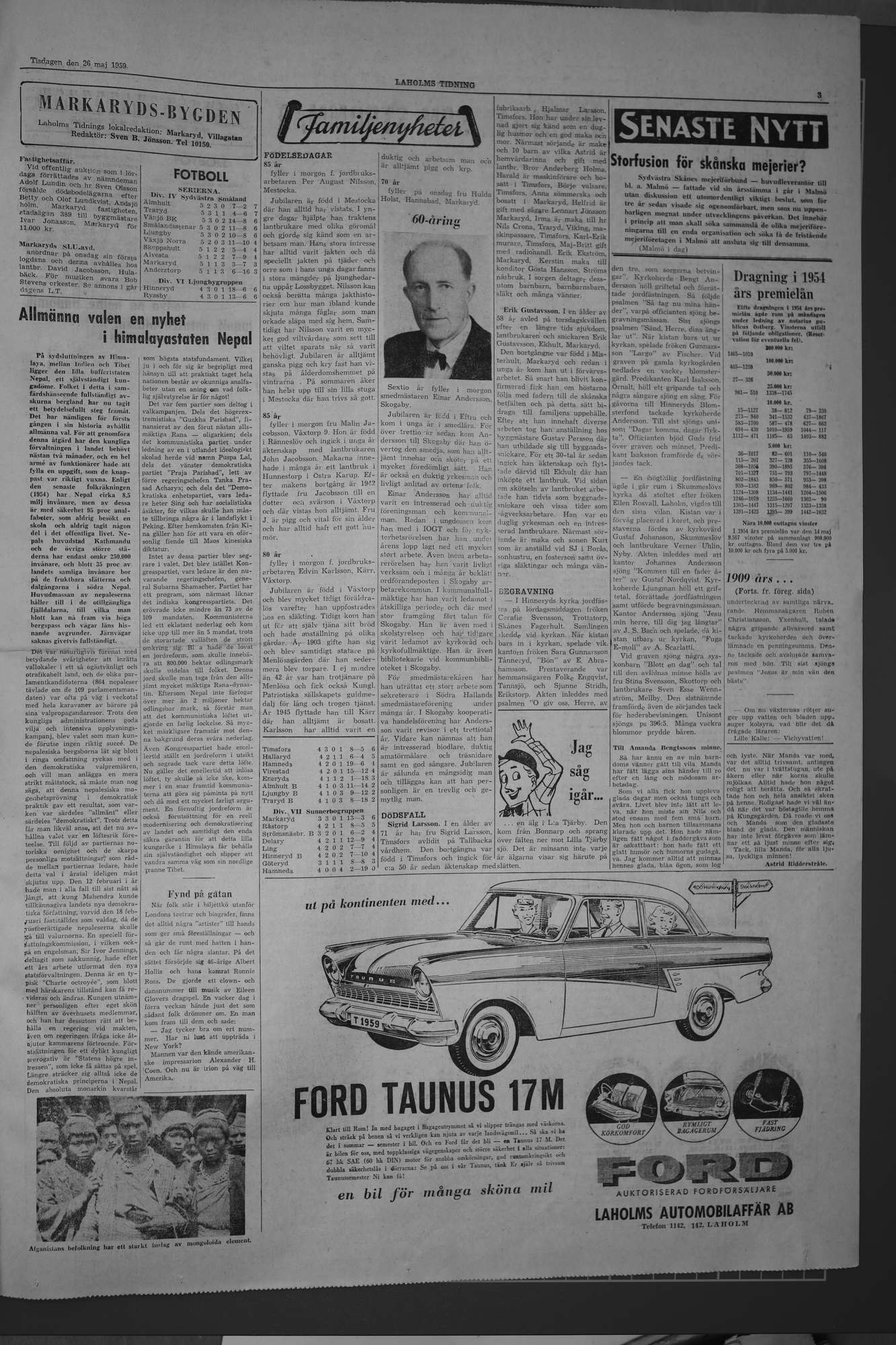 Laholms Tidning Tisdag 26 maj 1959, sida 3