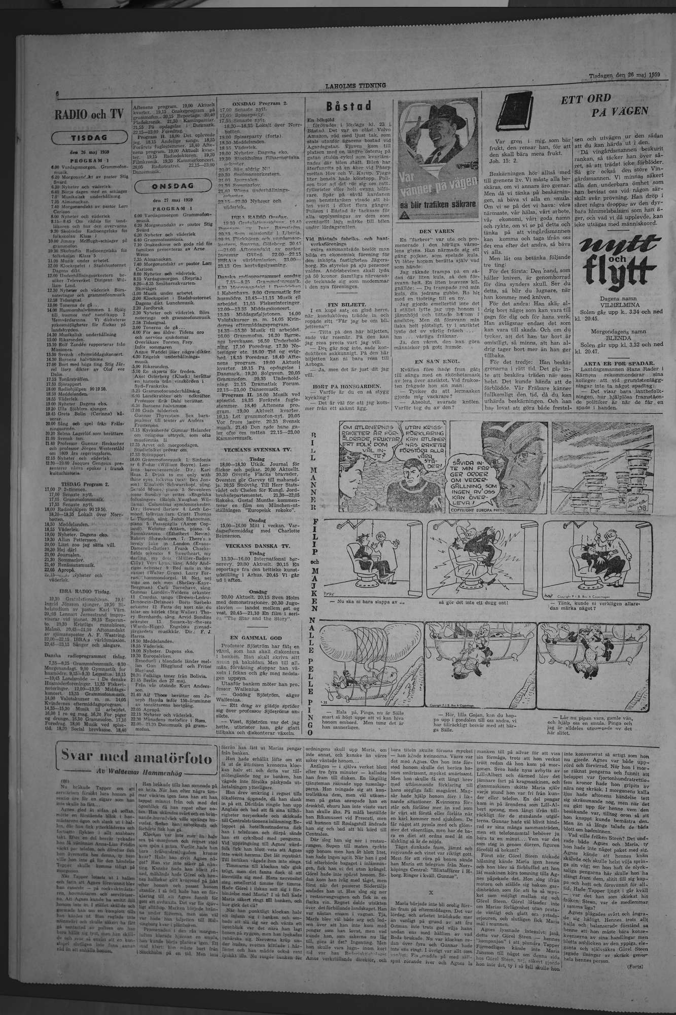 Laholms Tidning Tisdag 26 maj 1959, sida 6