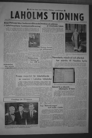 Förstasidan, Torsdag 26 mars 1959