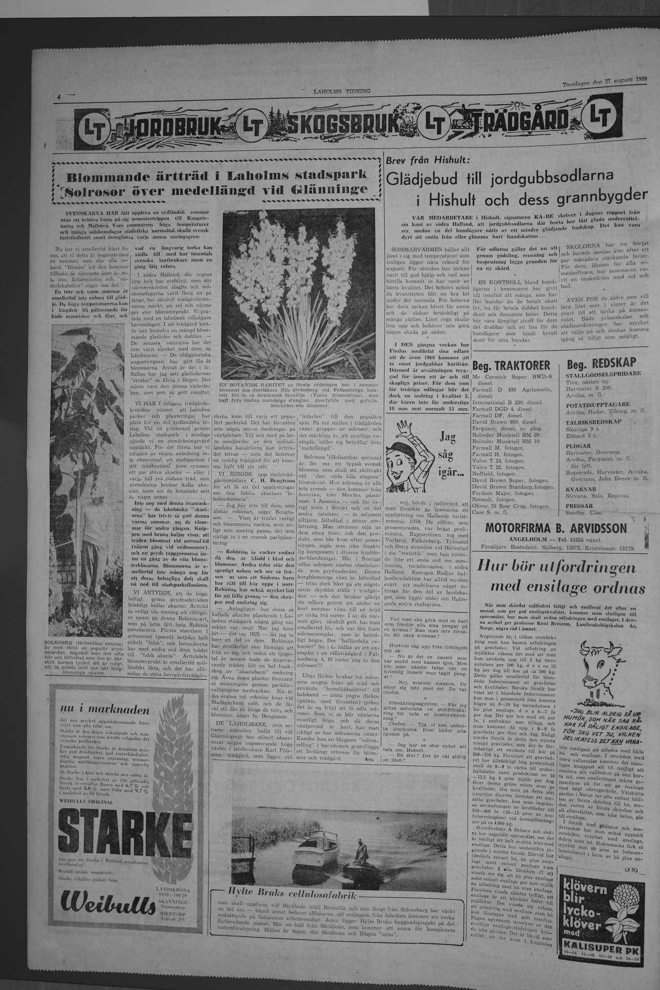 Laholms Tidning Torsdag 27 augusti 1959, sida 4