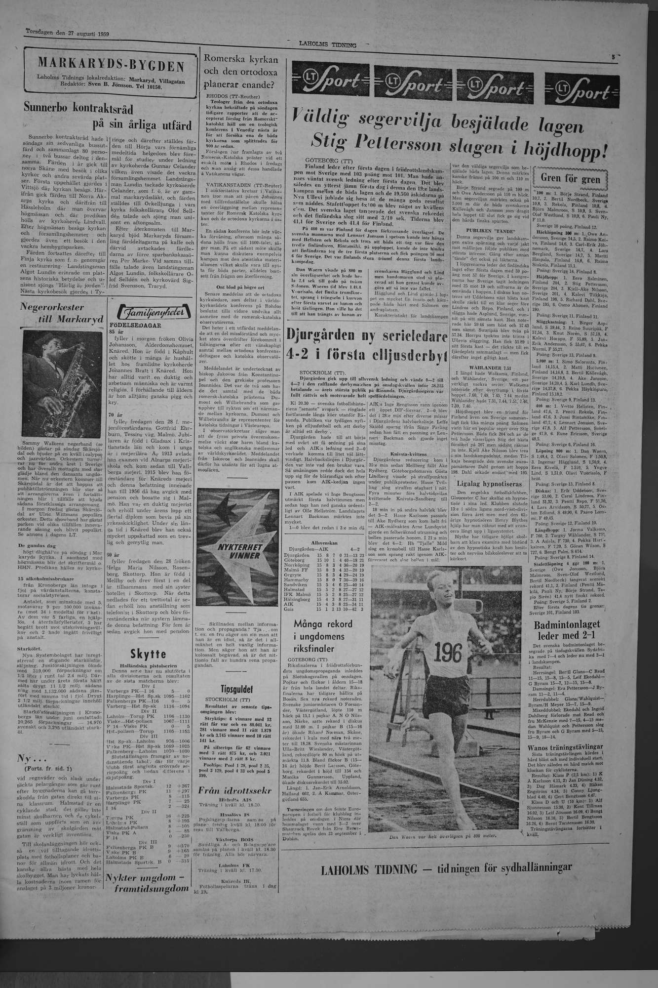Laholms Tidning Torsdag 27 augusti 1959, sida 5