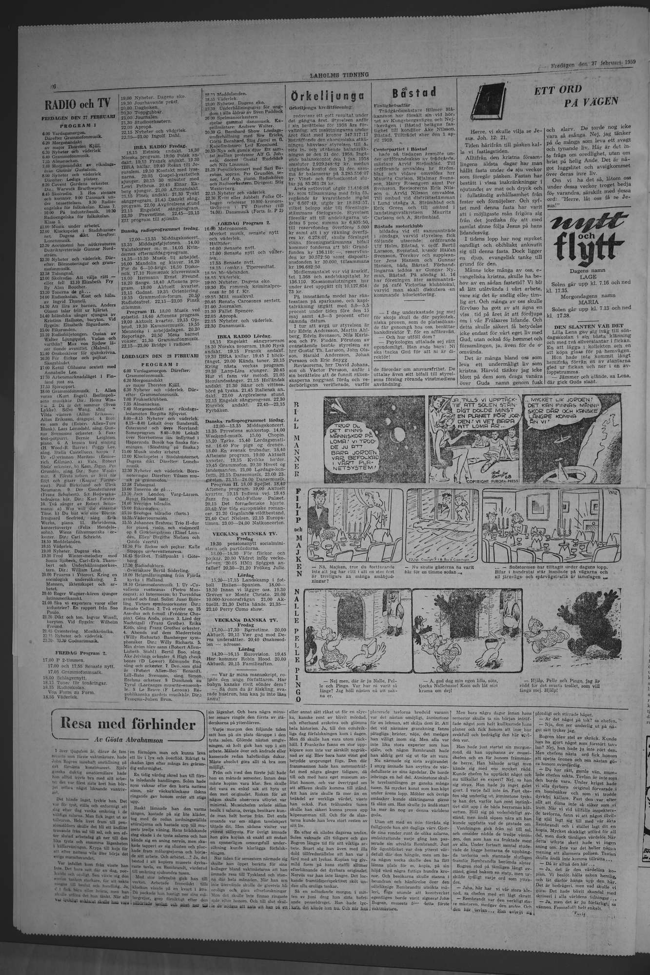Laholms Tidning Fredag 27 februari 1959, sida 6