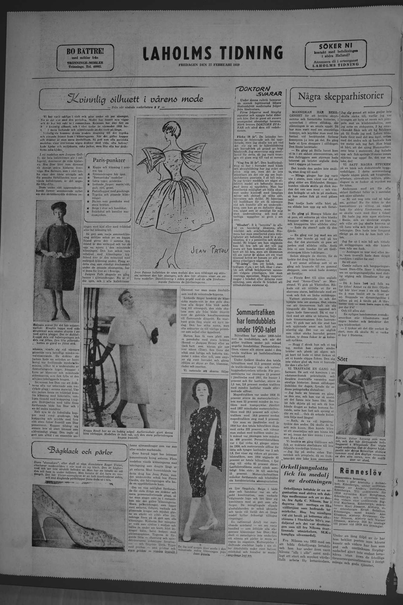 Laholms Tidning Fredag 27 februari 1959, sida 8