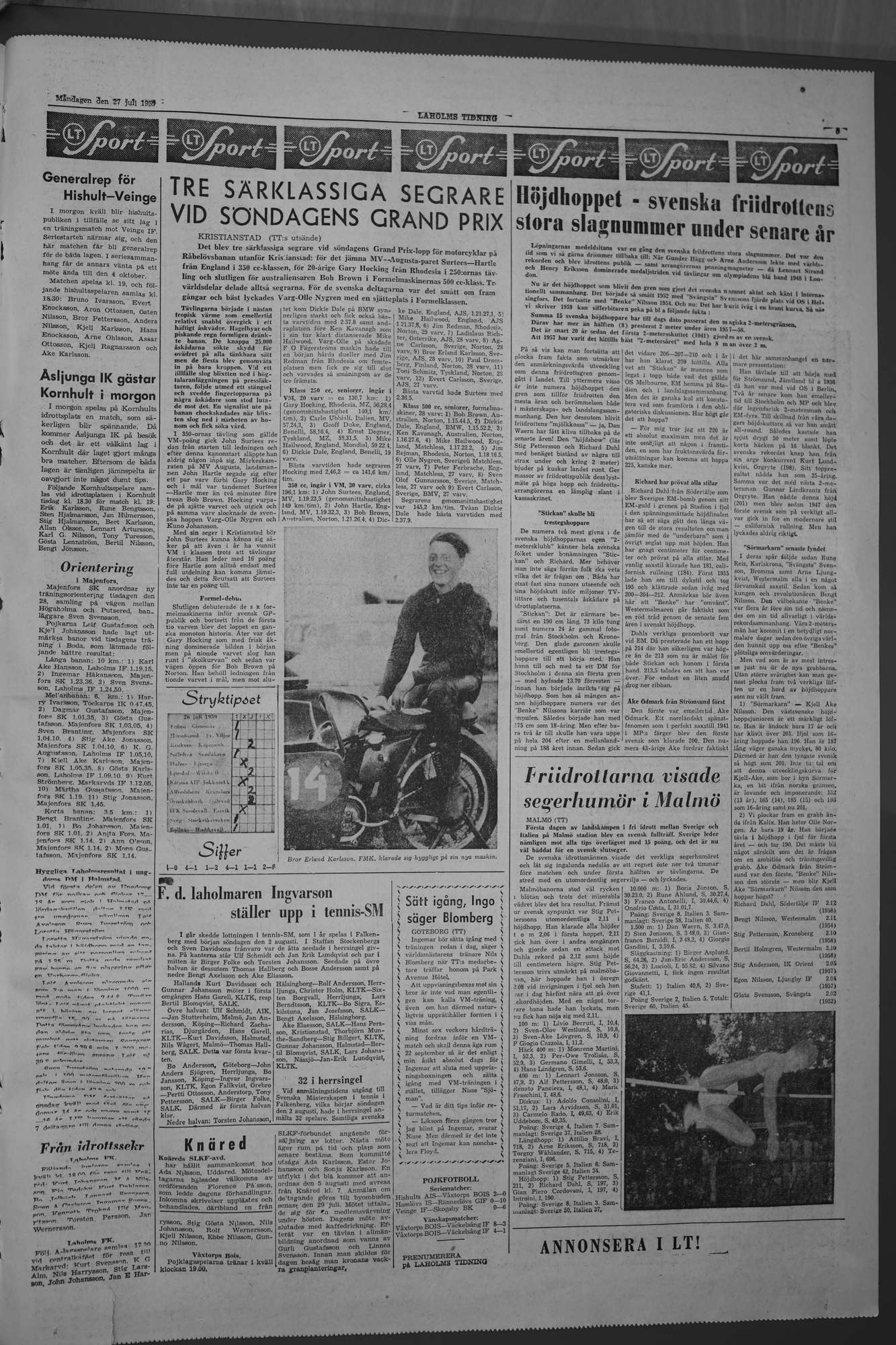 Laholms Tidning Måndag 27 juli 1959, sida 5