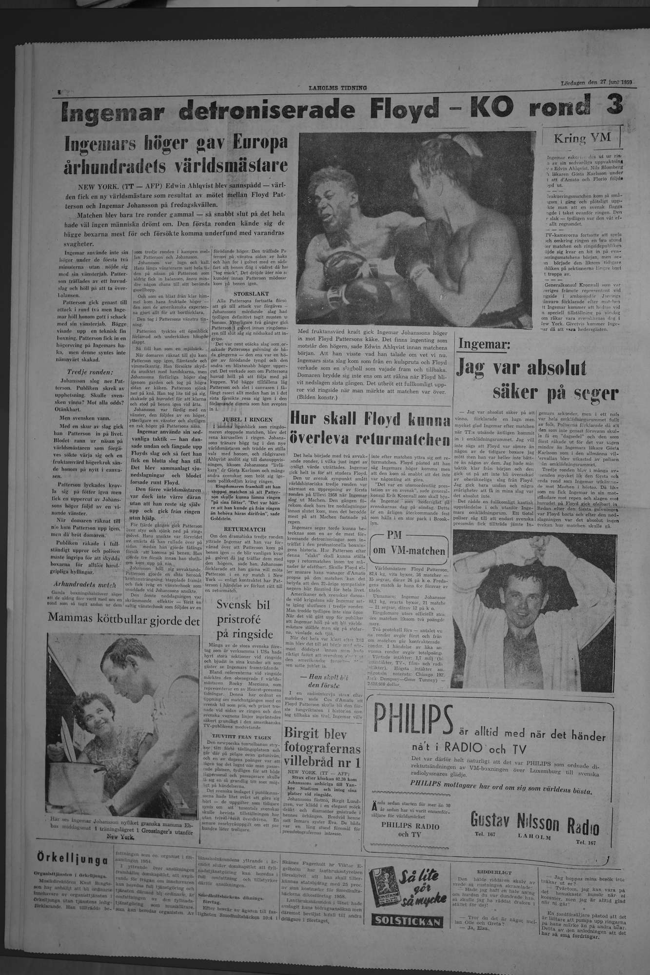 Laholms Tidning Lördag 27 juni 1959, sida 4
