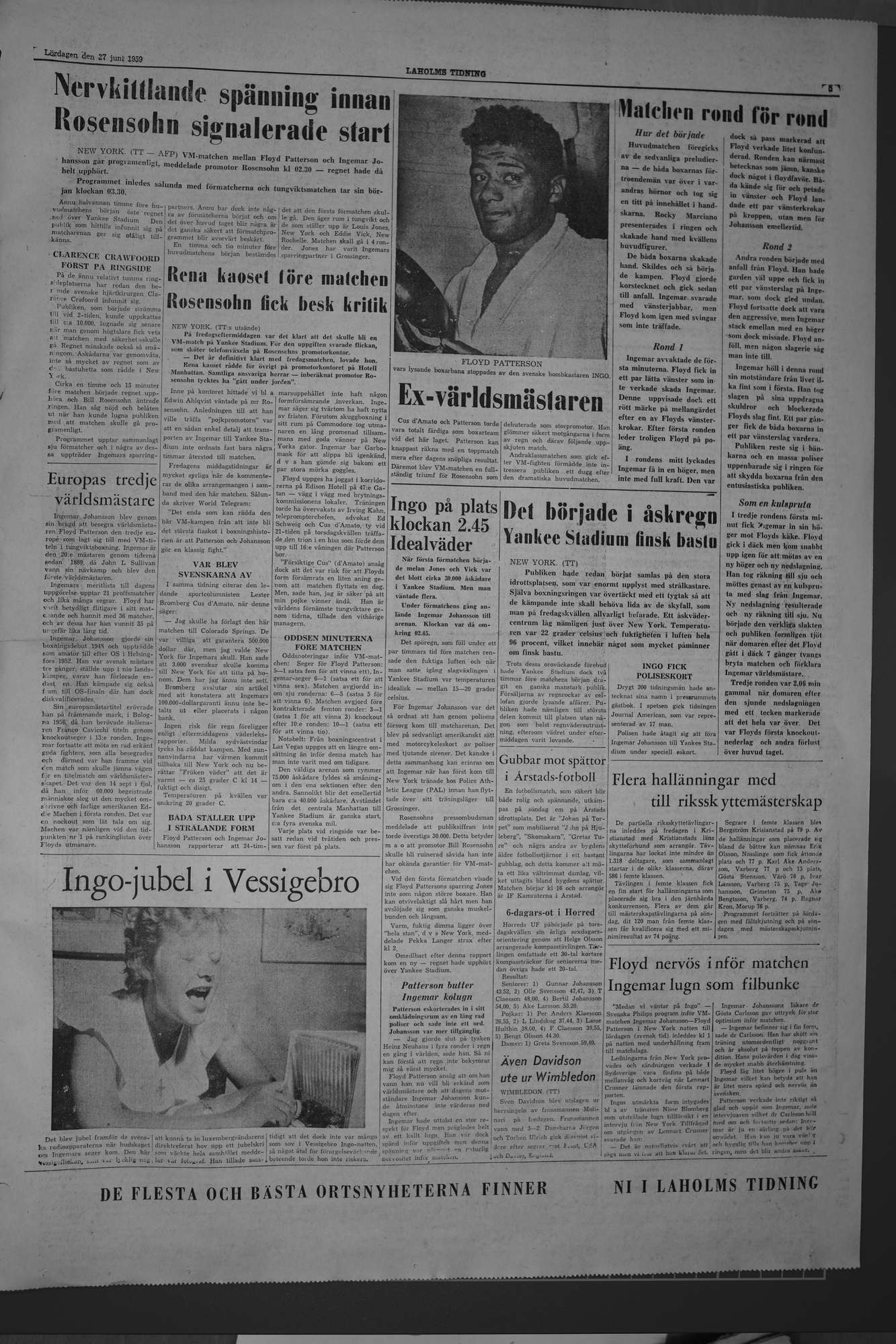 Laholms Tidning Lördag 27 juni 1959, sida 5