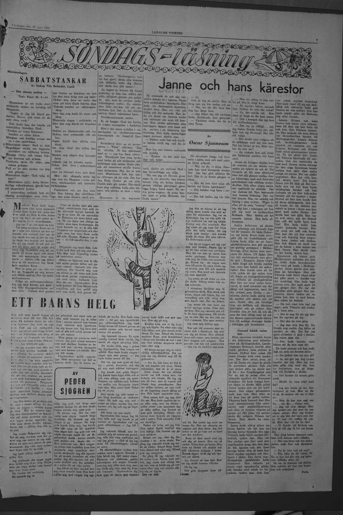 Laholms Tidning Lördag 27 juni 1959, sida 7