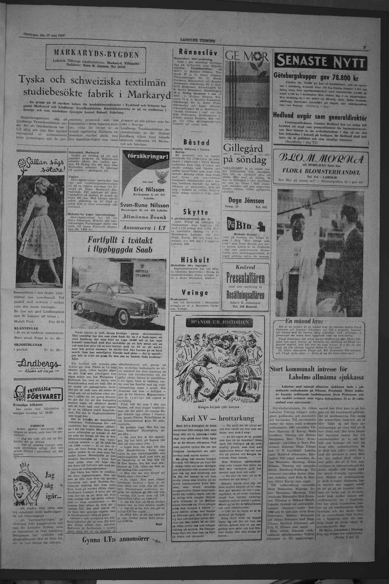 Laholms Tidning Onsdag 27 maj 1959, sida 3