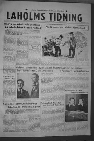 Förstasidan, Tisdag 27 oktober 1959