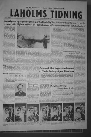 Förstasidan, Tisdag 28 april 1959