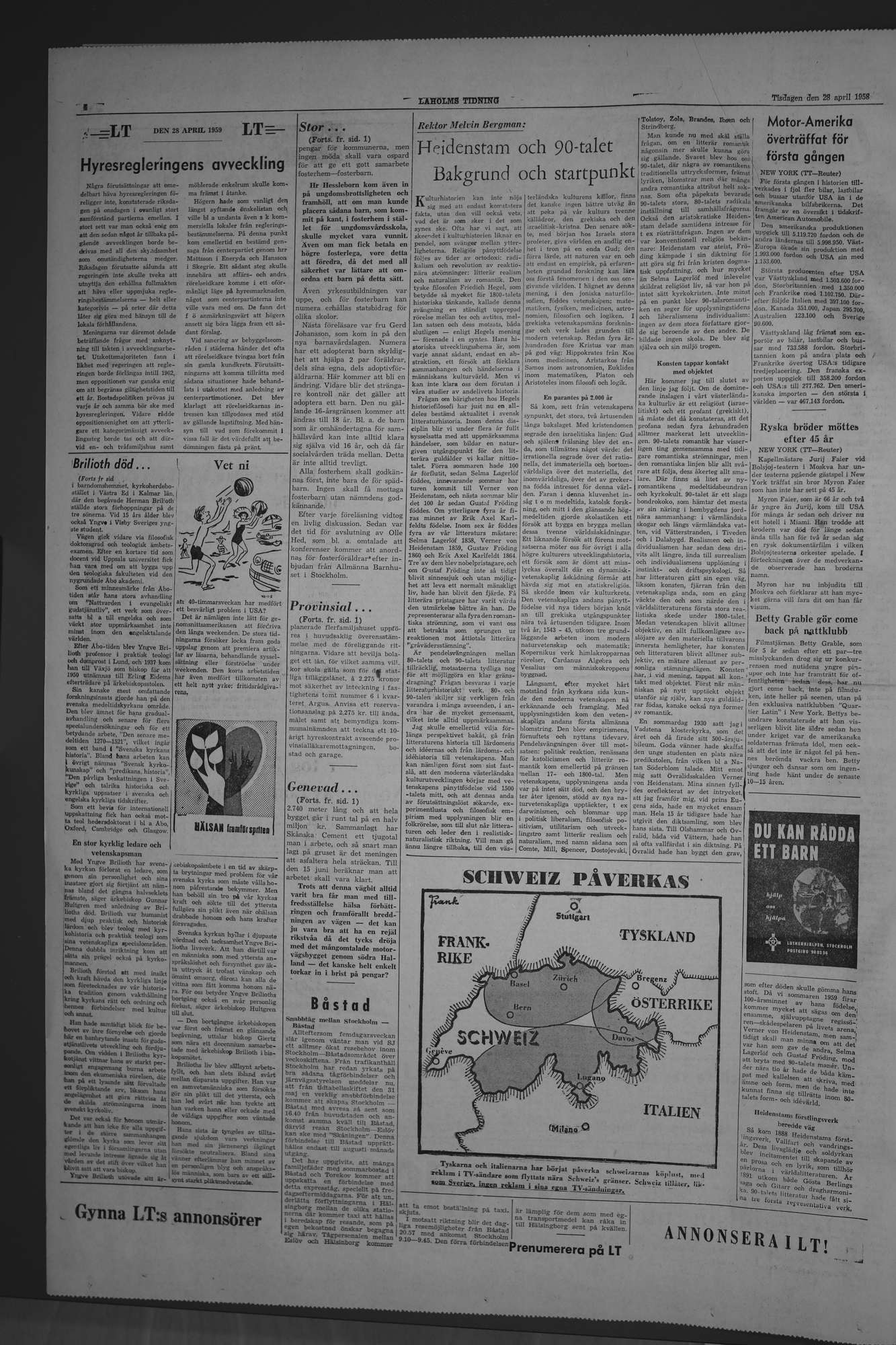 Laholms Tidning Tisdag 28 april 1959, sida 4