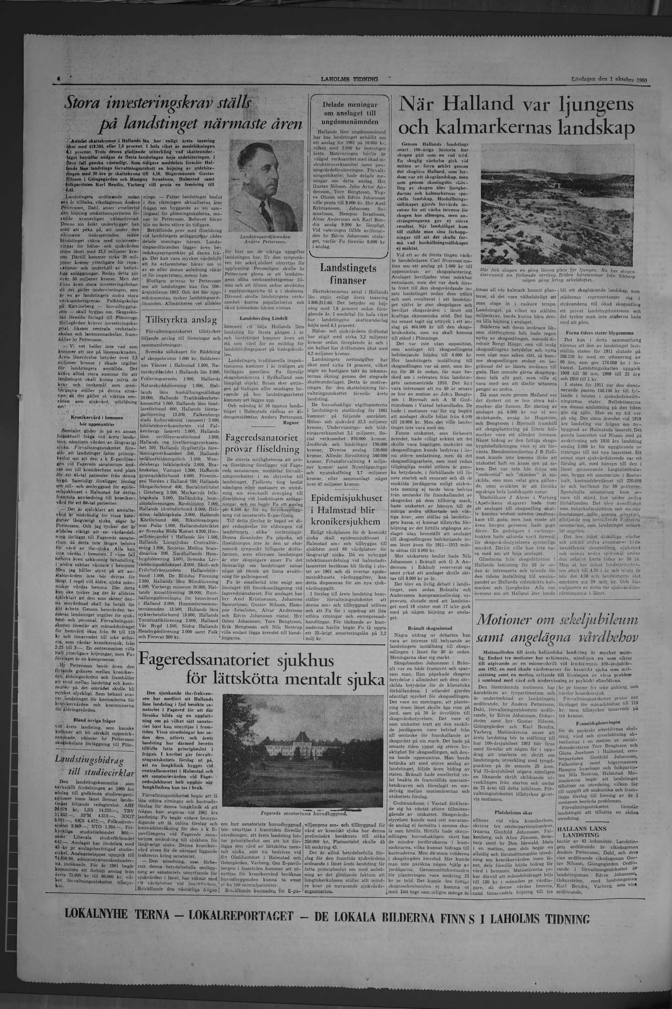 Laholms Tidning Lördag 1 oktober 1960, sida 4
