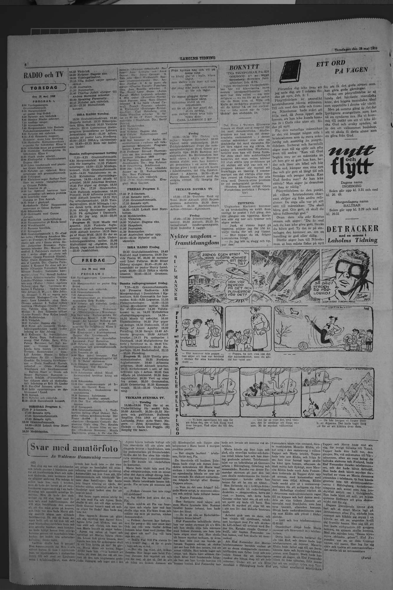 Laholms Tidning Torsdag 28 maj 1959, sida 6