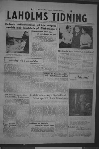 Förstasidan, Lördag 28 november 1959