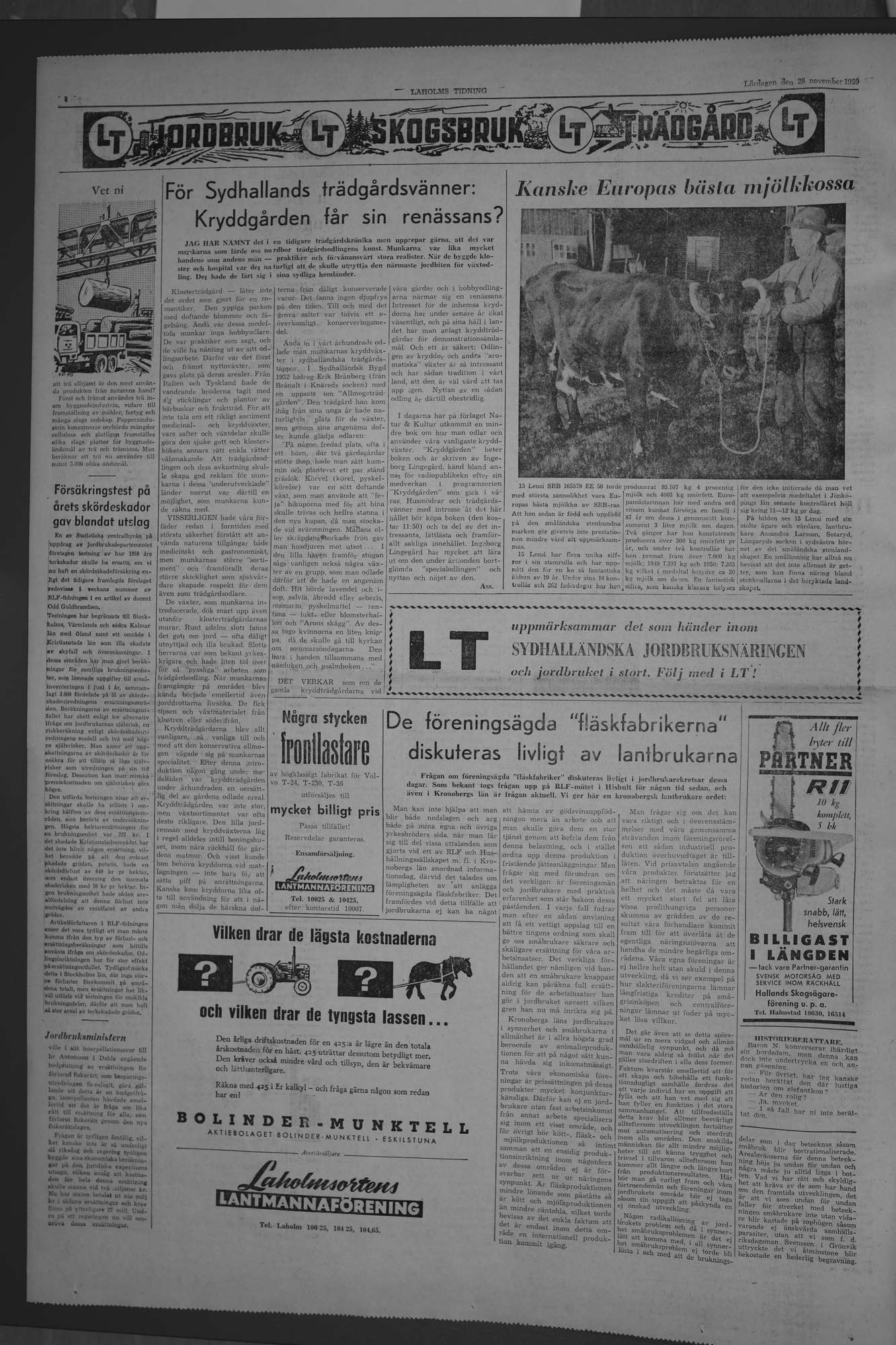 Laholms Tidning Lördag 28 november 1959, sida 4