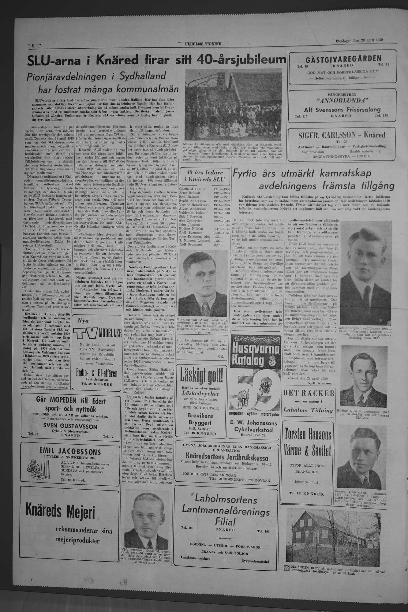 Laholms Tidning Onsdag 29 april 1959, sida 4