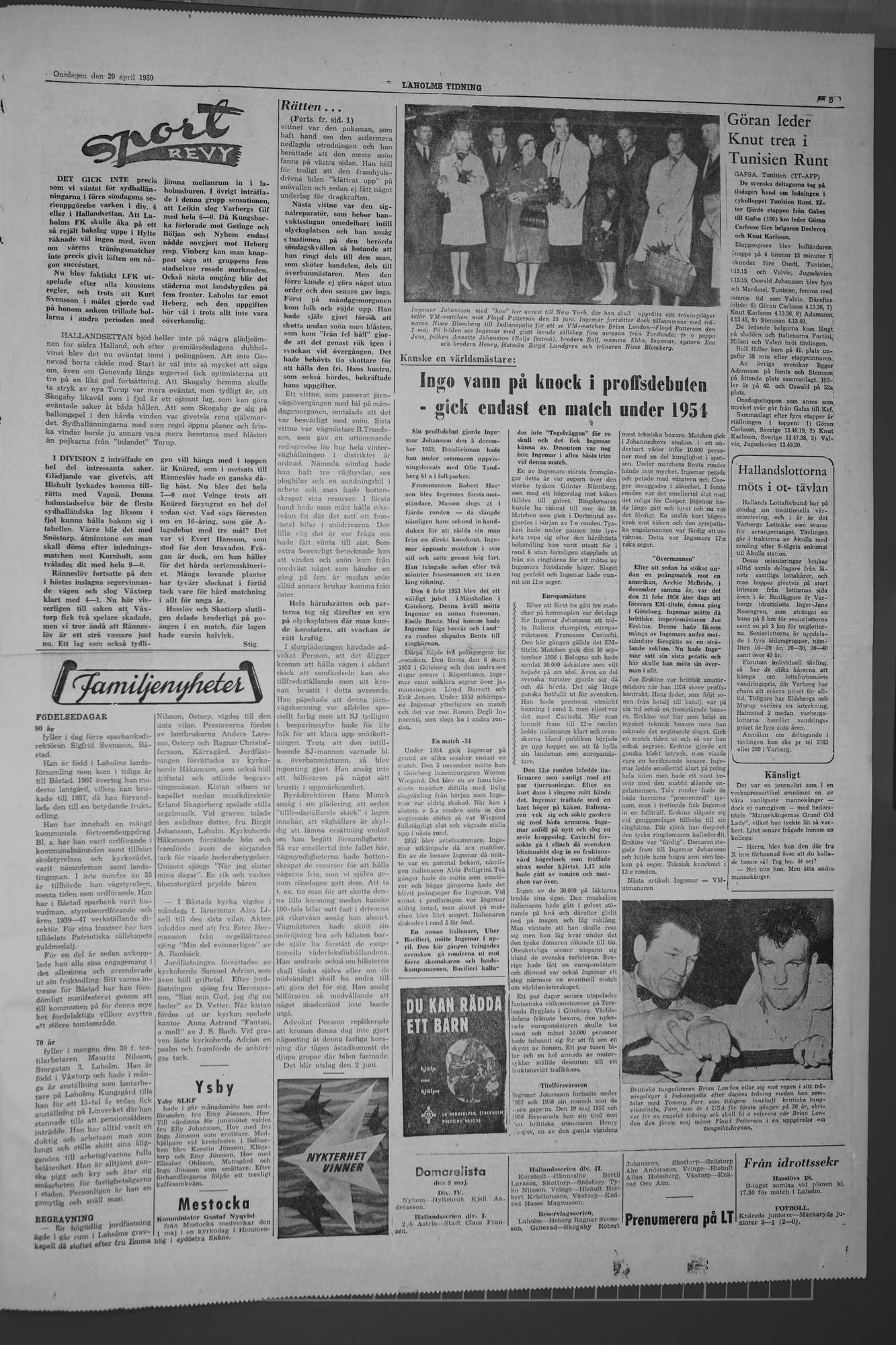 Laholms Tidning Onsdag 29 april 1959, sida 5