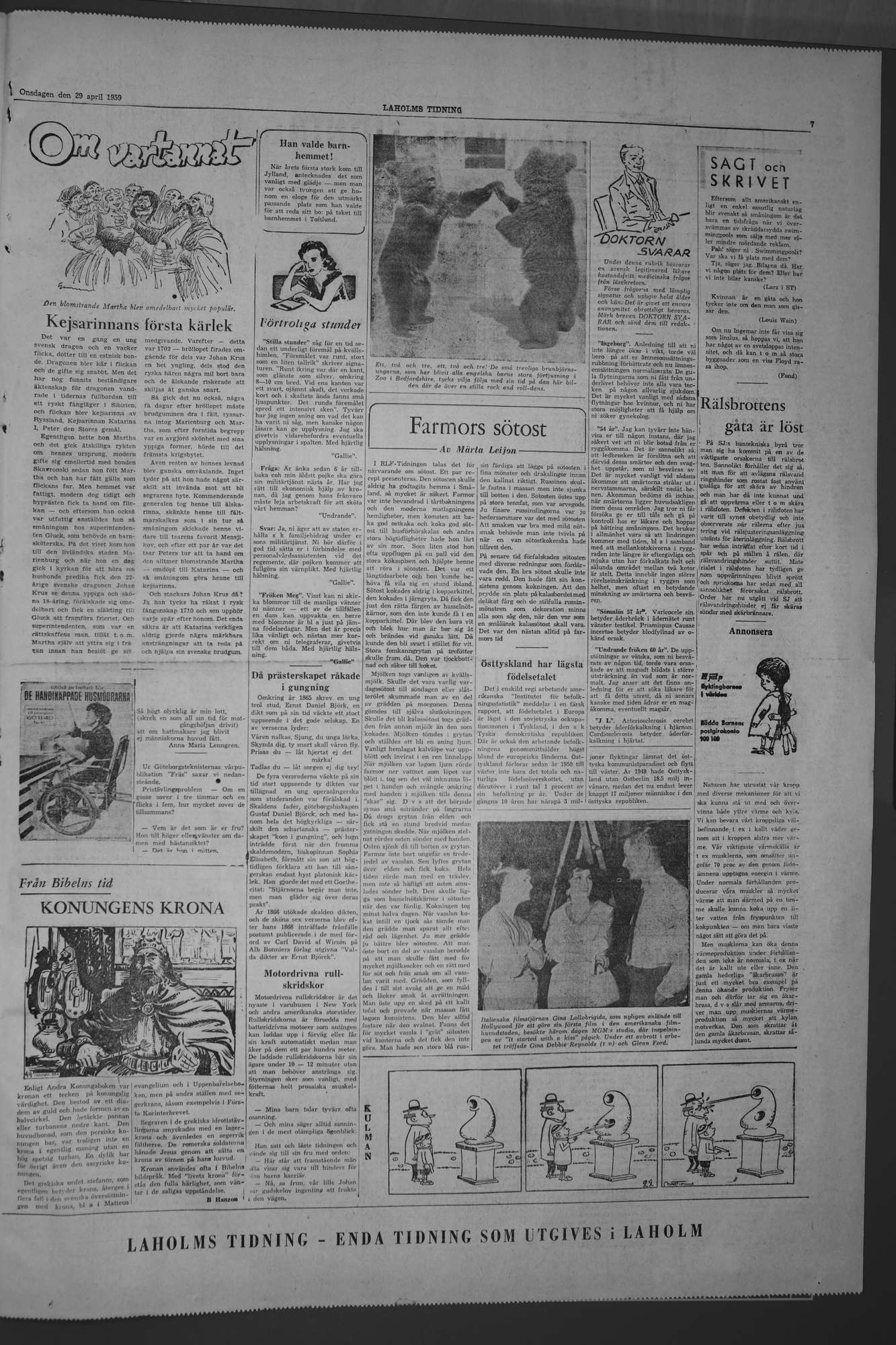 Laholms Tidning Onsdag 29 april 1959, sida 7