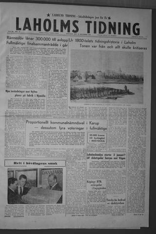 Förstasidan, Tisdag 29 december 1959