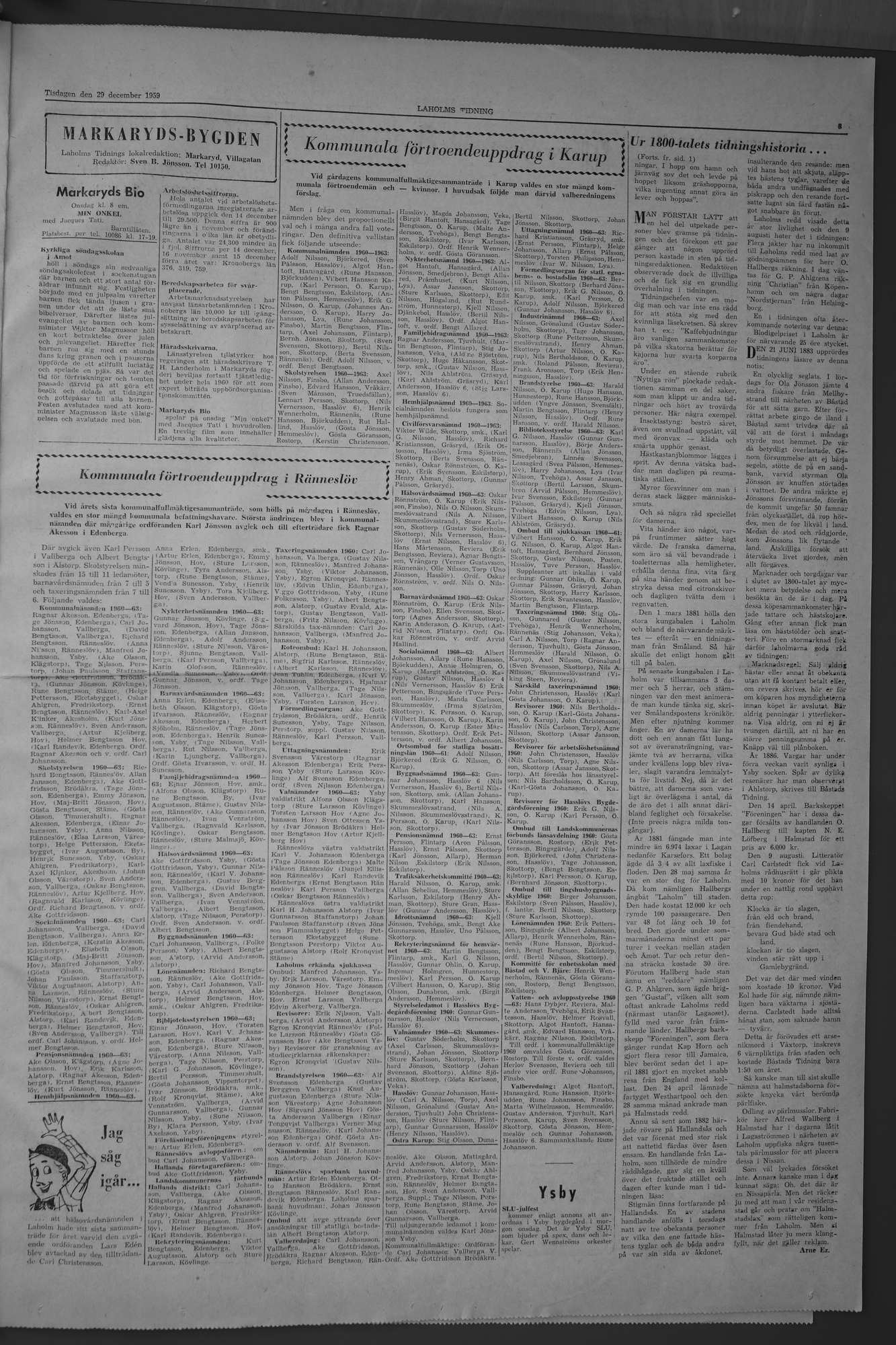 Laholms Tidning Tisdag 29 december 1959, sida 3