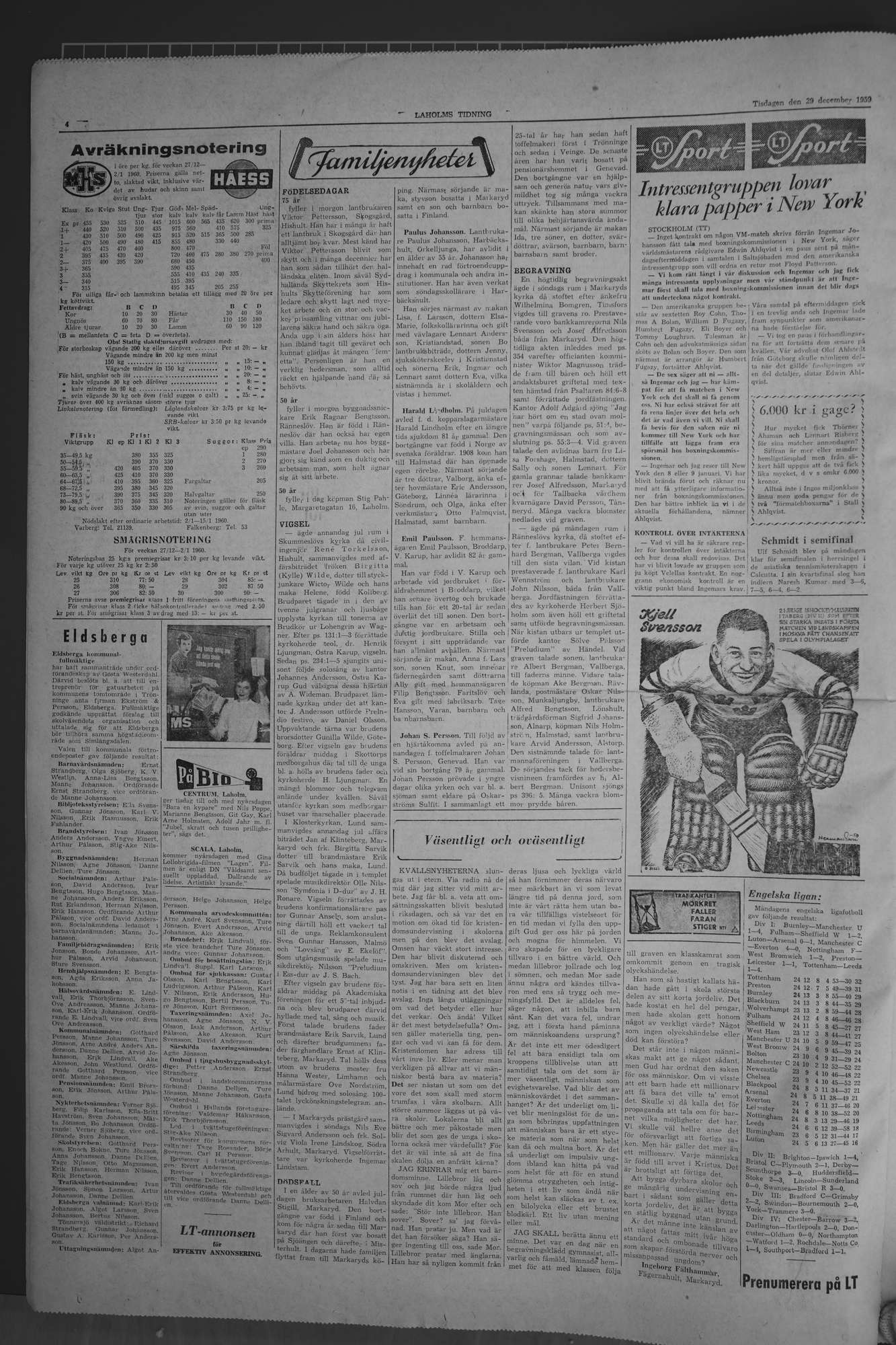 Laholms Tidning Tisdag 29 december 1959, sida 4