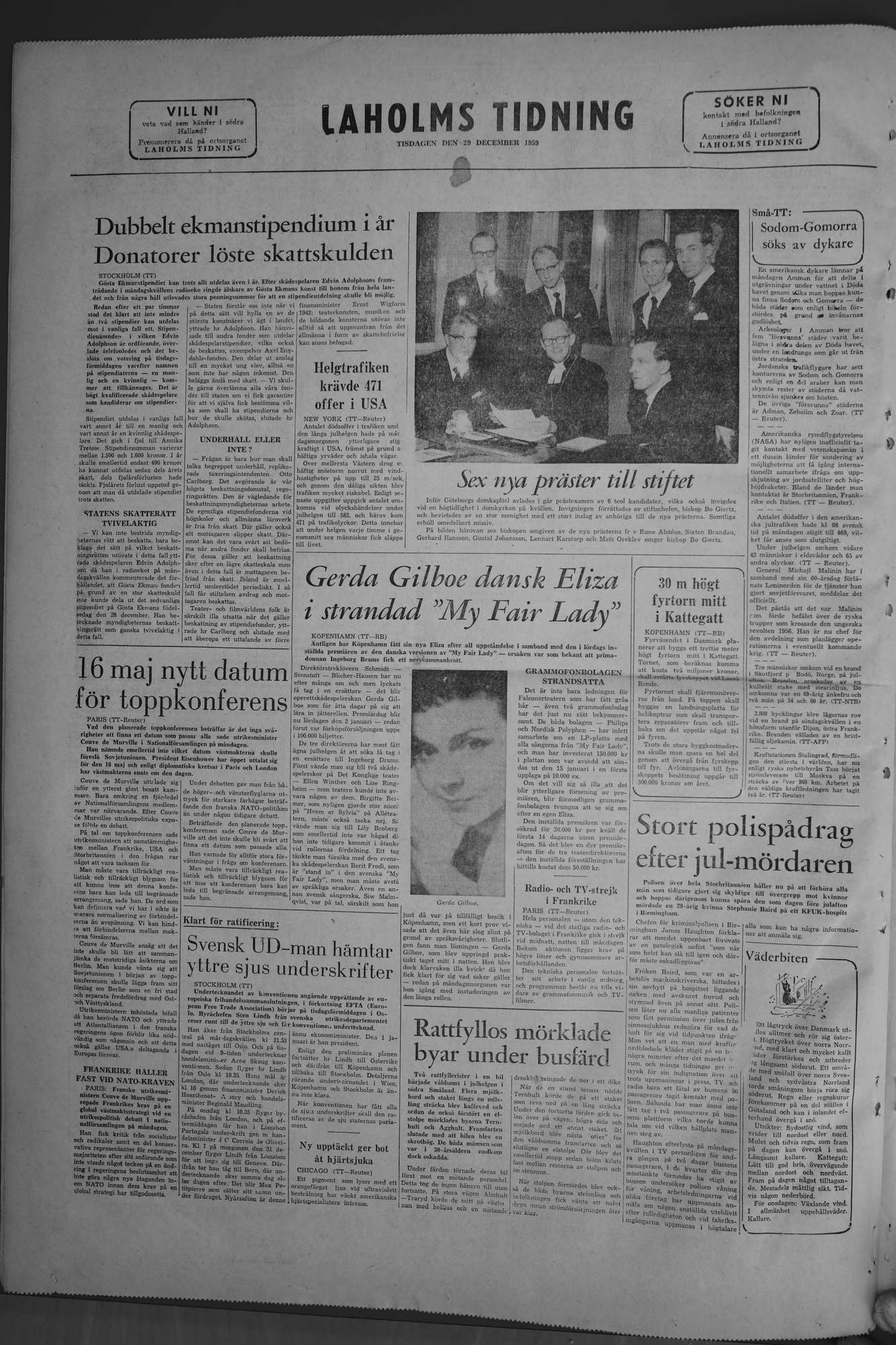 Laholms Tidning Tisdag 29 december 1959, sida 8