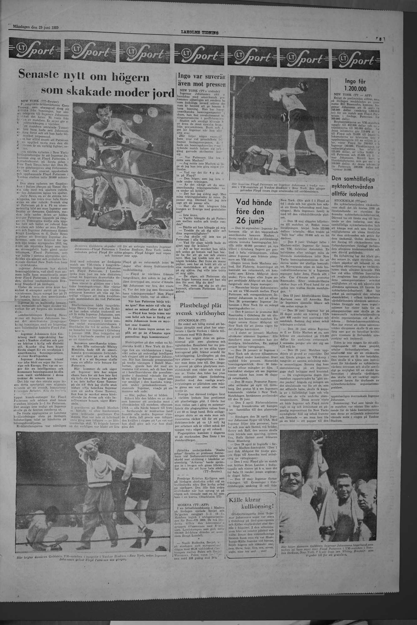 Laholms Tidning Måndag 29 juni 1959, sida 5
