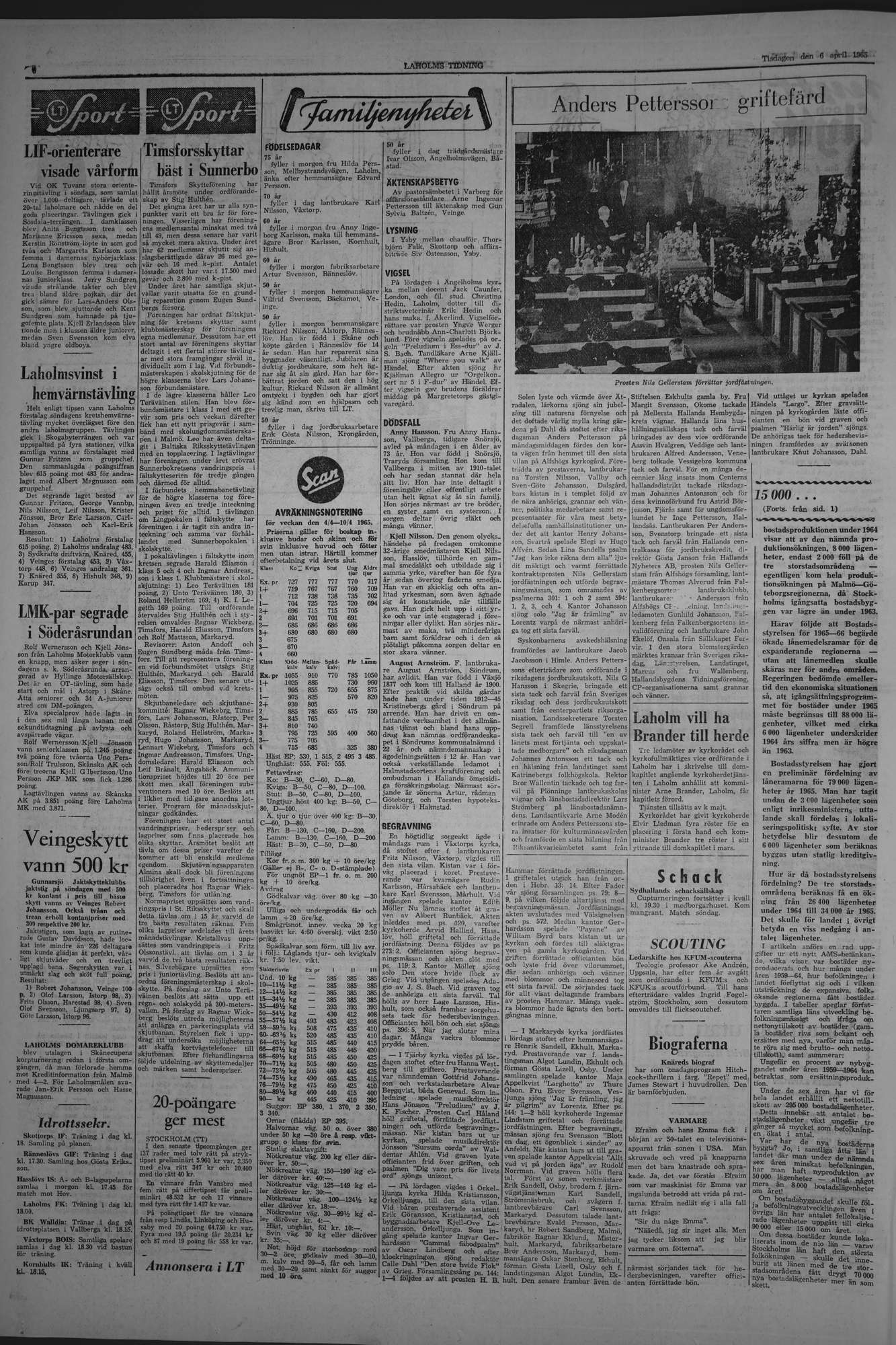 Laholms Tidning Tisdag 6 april 1965, sida 6