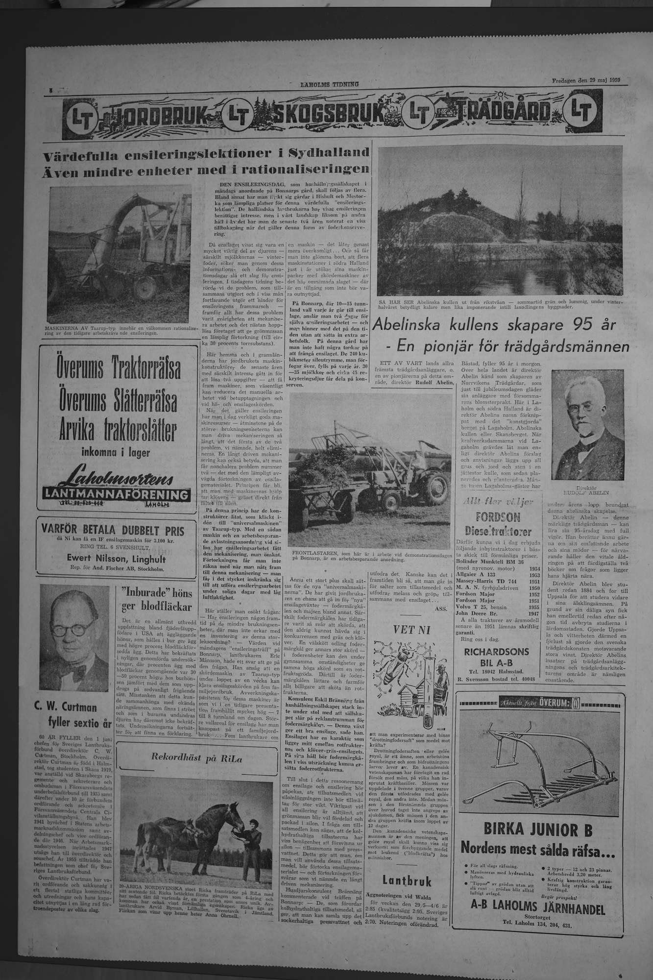 Laholms Tidning Fredag 29 maj 1959, sida 4
