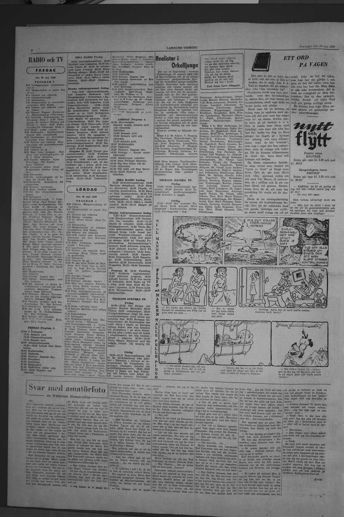 Laholms Tidning Fredag 29 maj 1959, sida 6