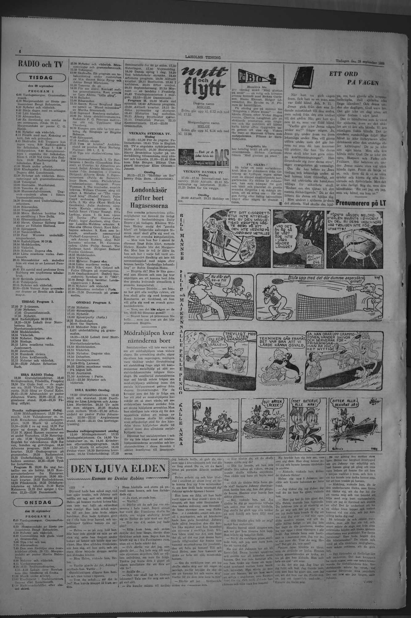 Laholms Tidning Tisdag 29 september 1959, sida 6