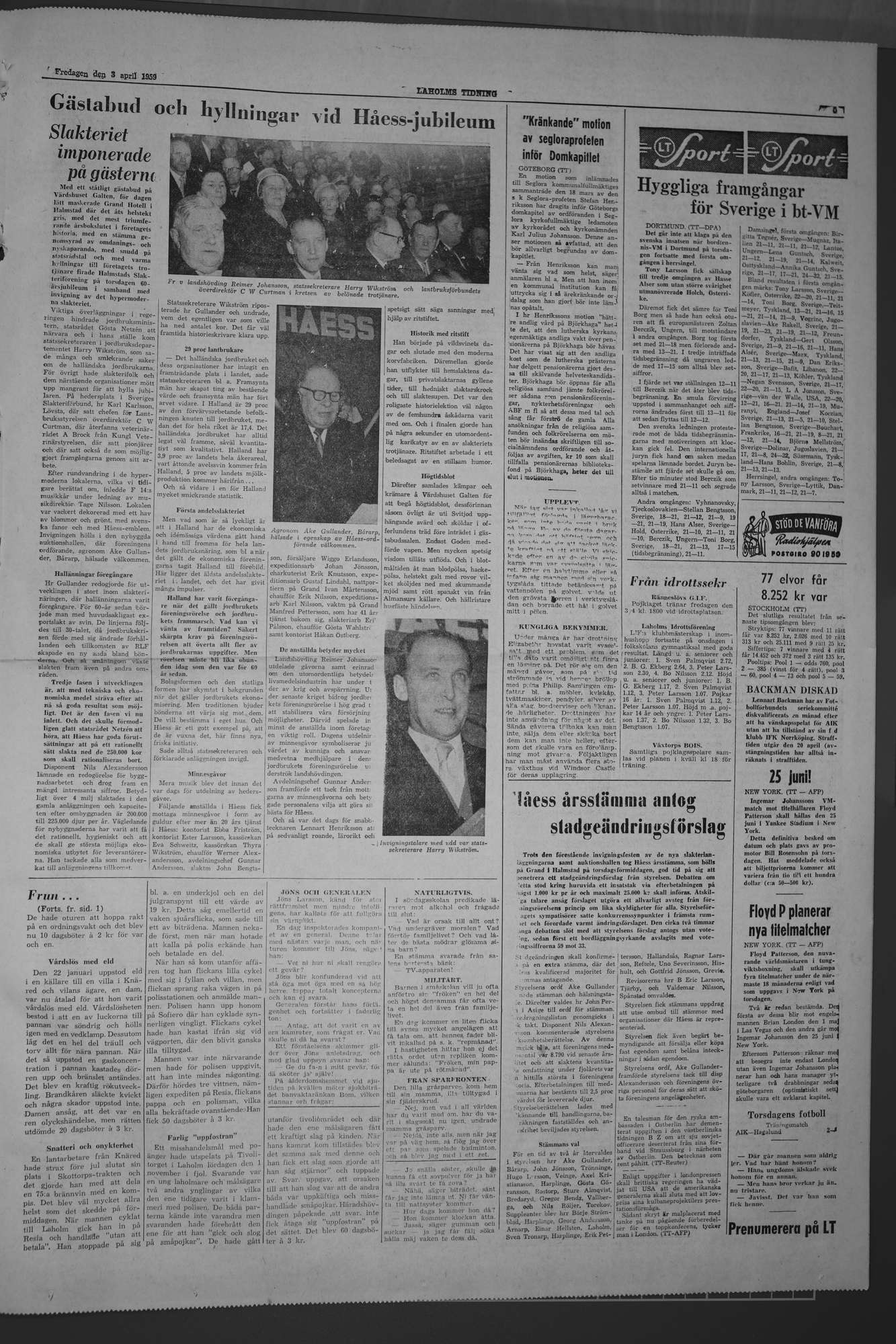 Laholms Tidning Fredag 3 april 1959, sida 5
