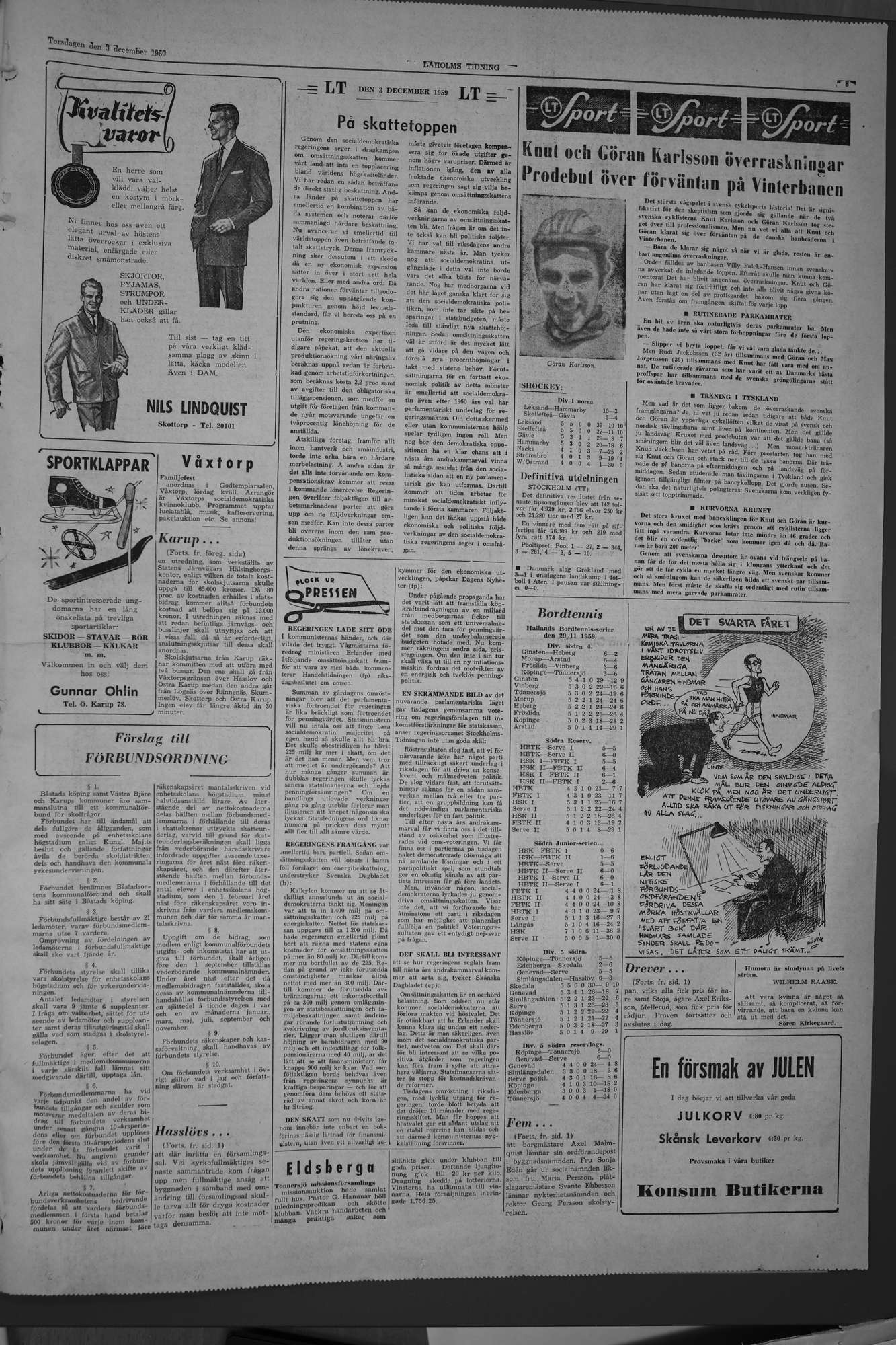Laholms Tidning Torsdag 3 december 1959, sida 5