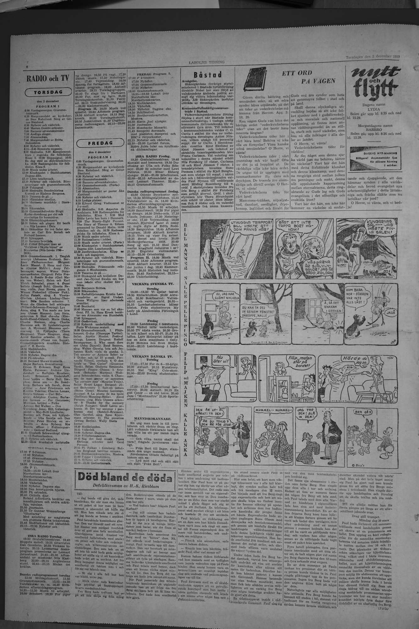 Laholms Tidning Torsdag 3 december 1959, sida 6