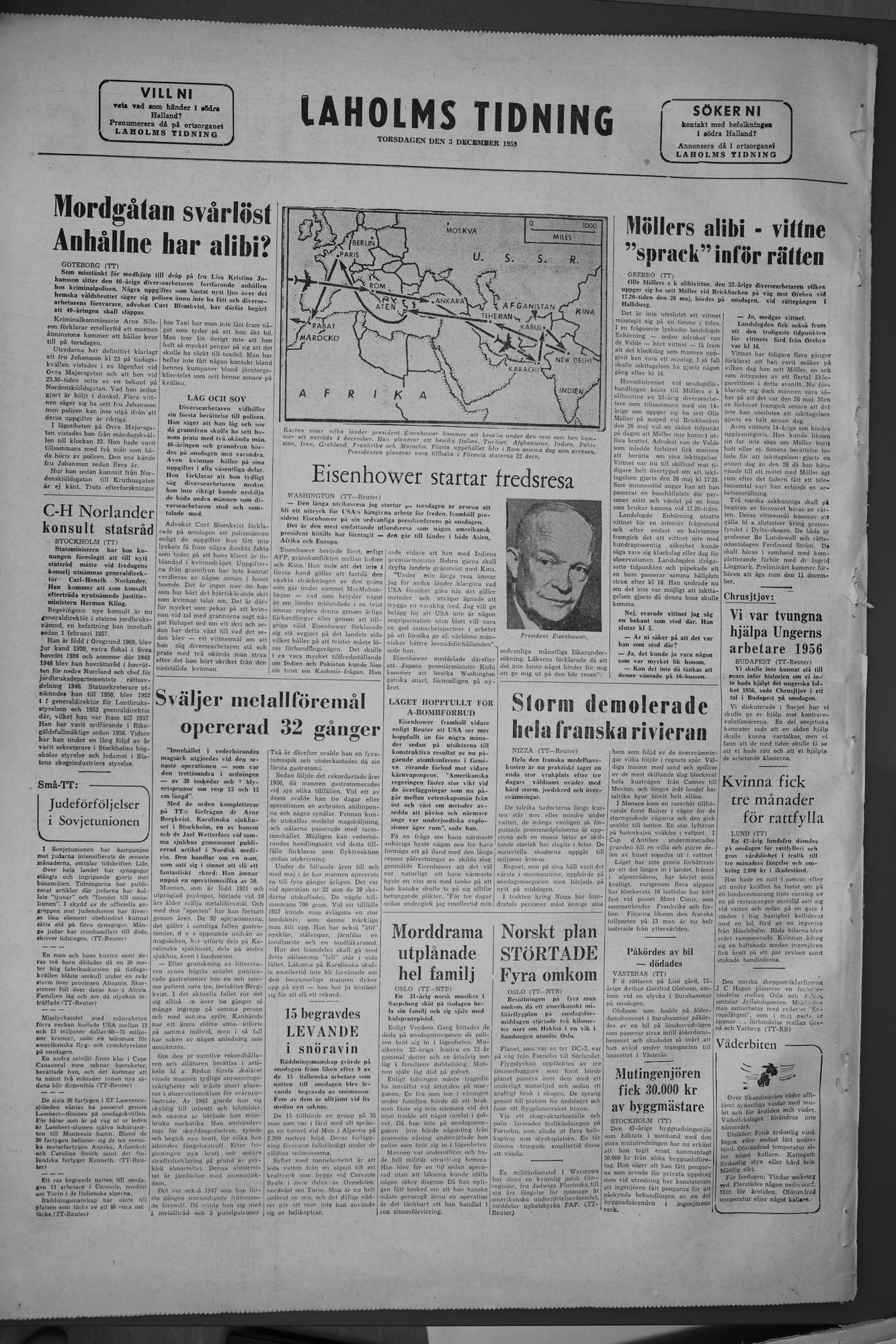 Laholms Tidning Torsdag 3 december 1959, sida 8