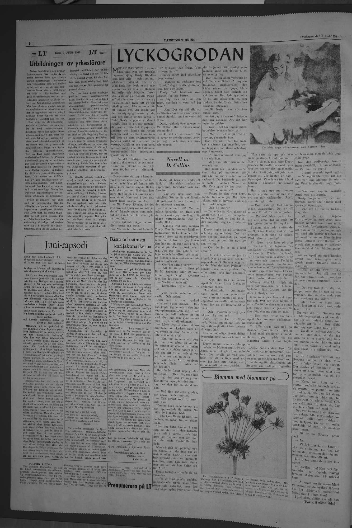 Laholms Tidning Onsdag 3 juni 1959, sida 4