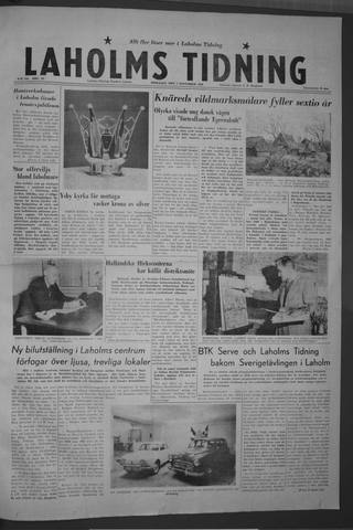 Förstasidan, Tisdag 3 november 1959