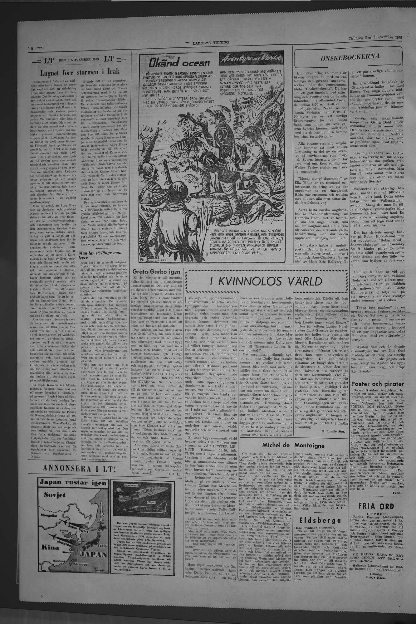 Laholms Tidning Tisdag 3 november 1959, sida 4