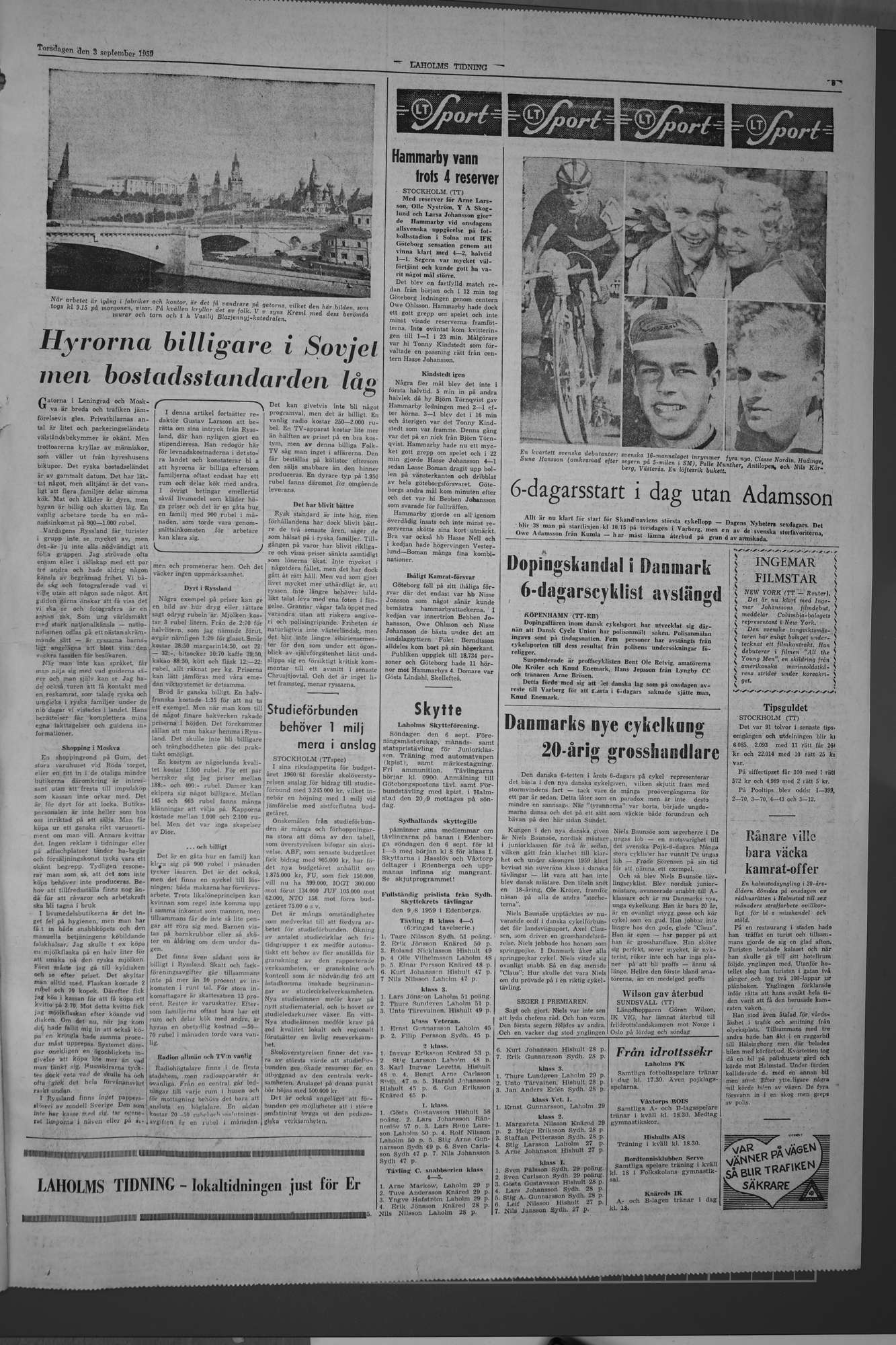 Laholms Tidning Torsdag 3 september 1959, sida 5