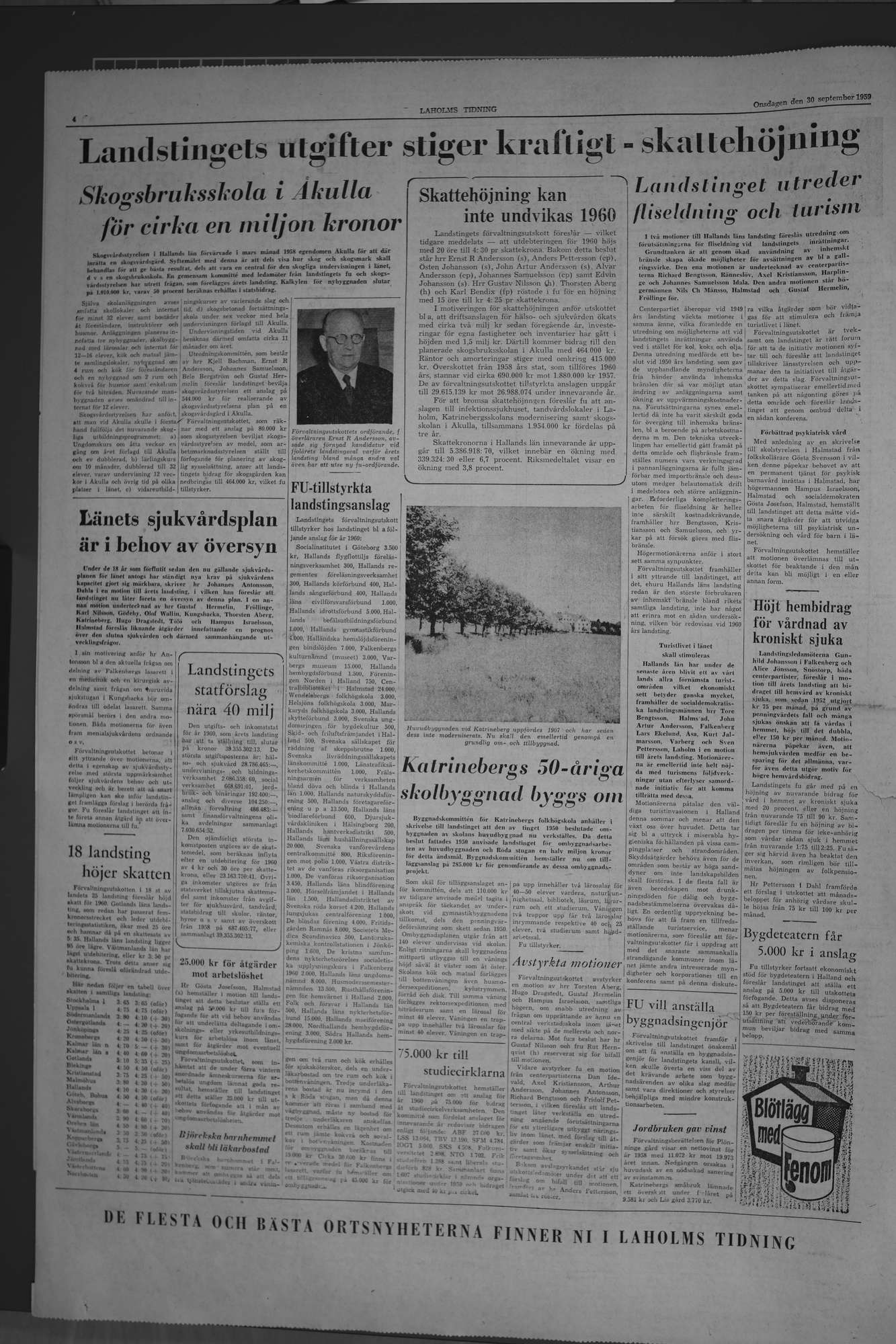 Laholms Tidning Onsdag 30 september 1959, sida 4