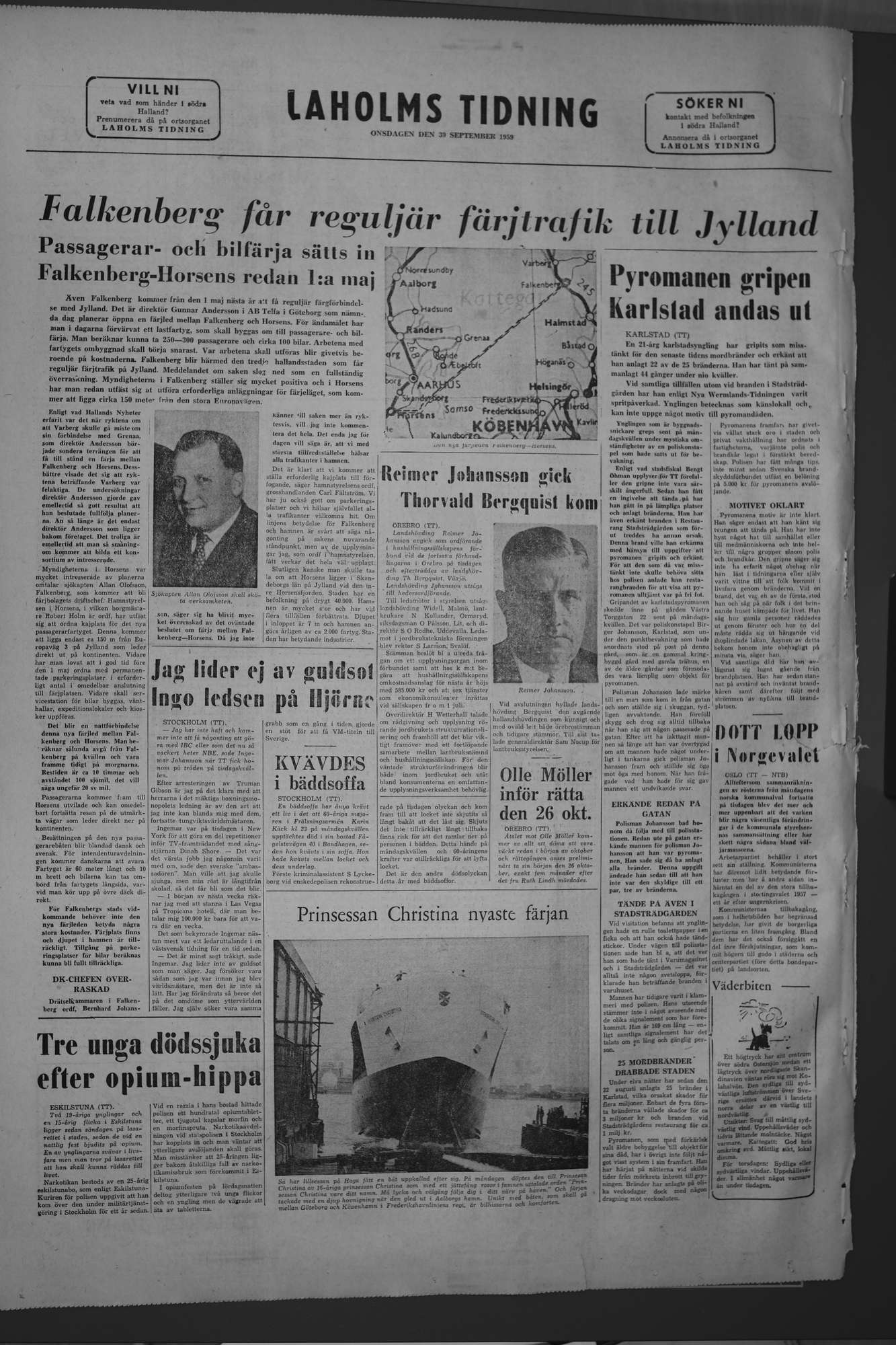 Laholms Tidning Onsdag 30 september 1959, sida 8